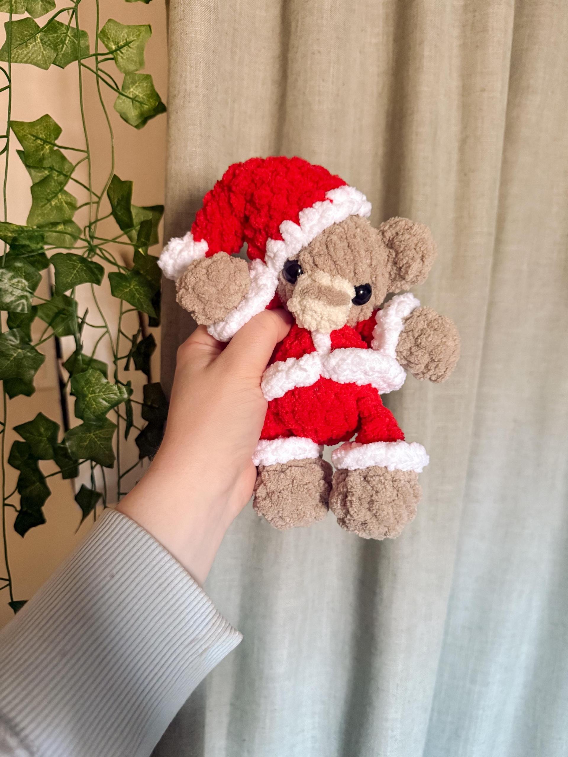 Crochet santa bear pattern- crochet pattern, Christmas pattern, amigurumi pattern, crochet pattern, santa