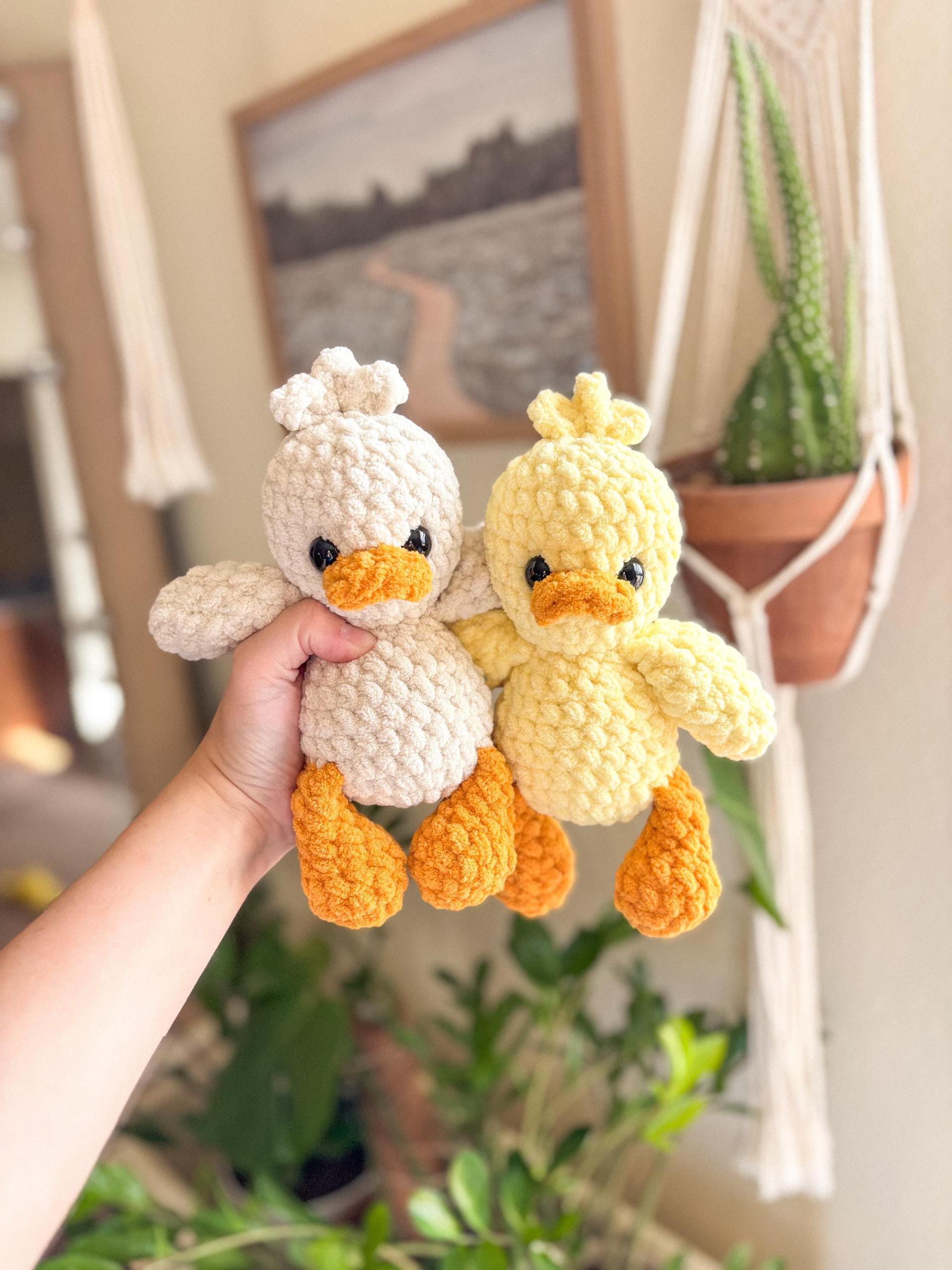 puddles the duck | amigurumi duck pattern, low sew, crochet pattern, spring crochet, crochet duck, crochet farm, spring thumbnail 3