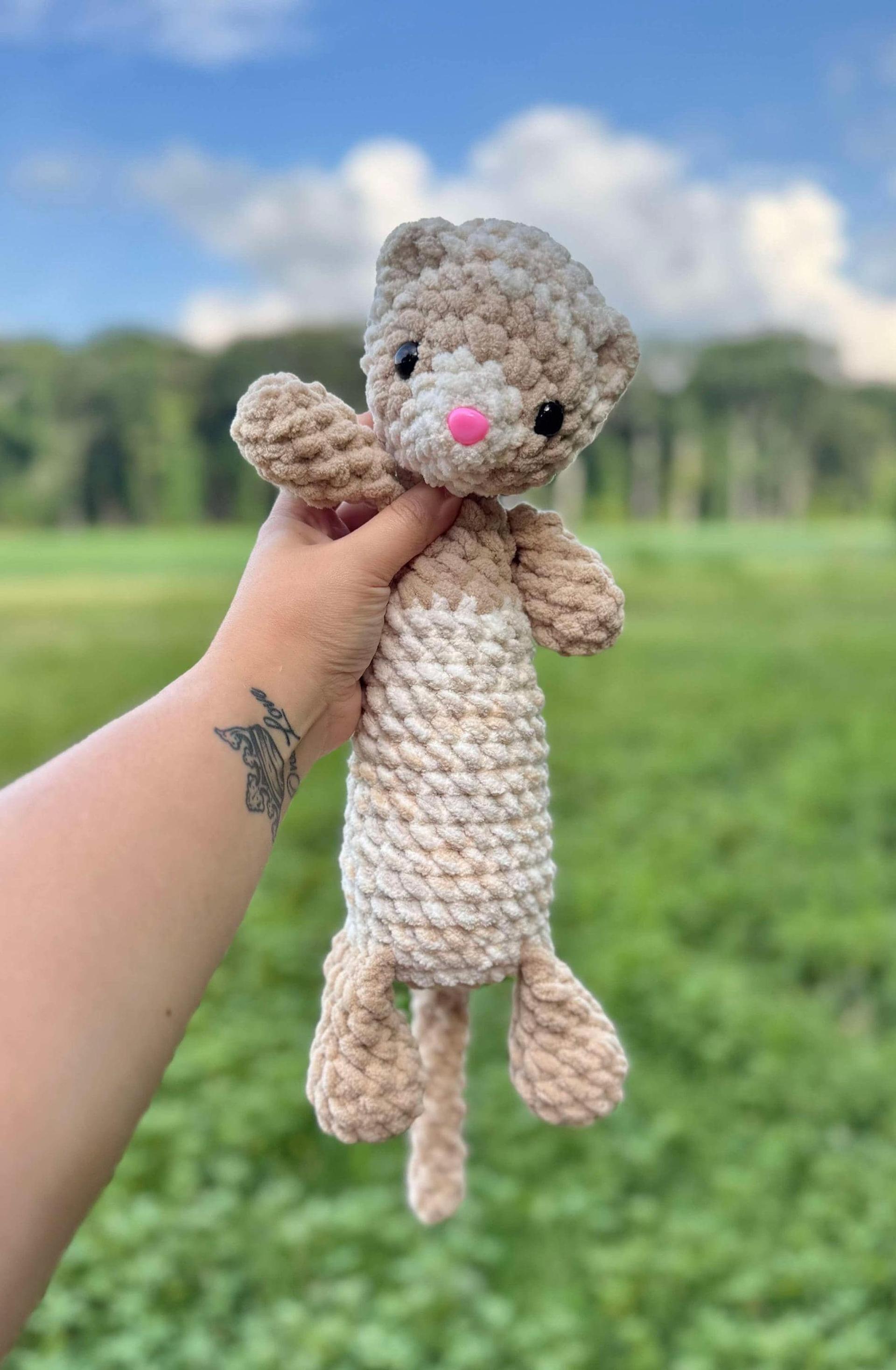 tuna the ferret | amigurumi ferret pattern, low sew, crochet pattern, crochet ferret pattern, crochet pet, pattern, pdf, amigurumi thumbnail 2