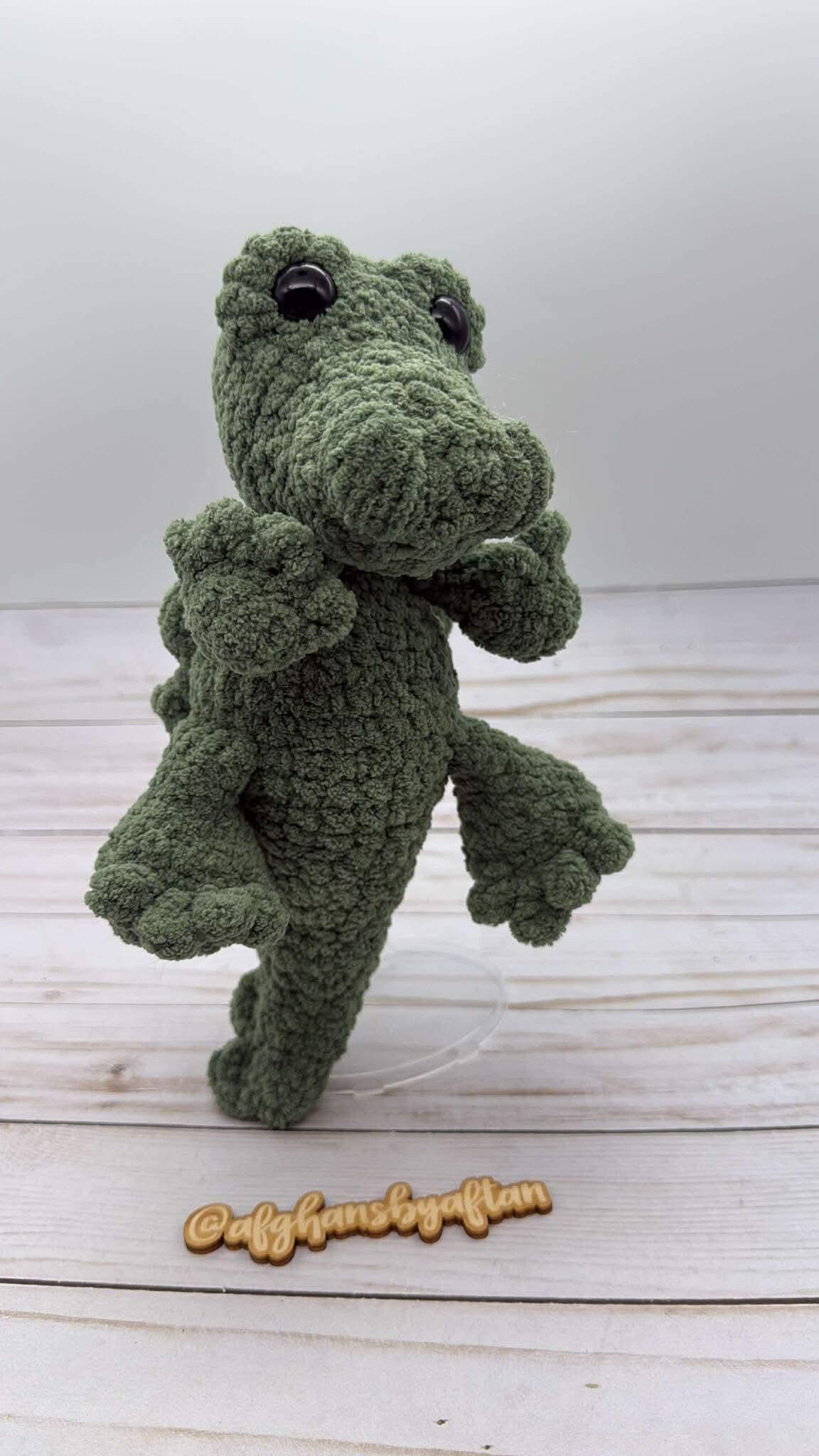 gus the alligator | crochet alligator pattern, no sew, crochet pattern, swamp, crochet chunky yarn pattern, plush crochet thumbnail 10