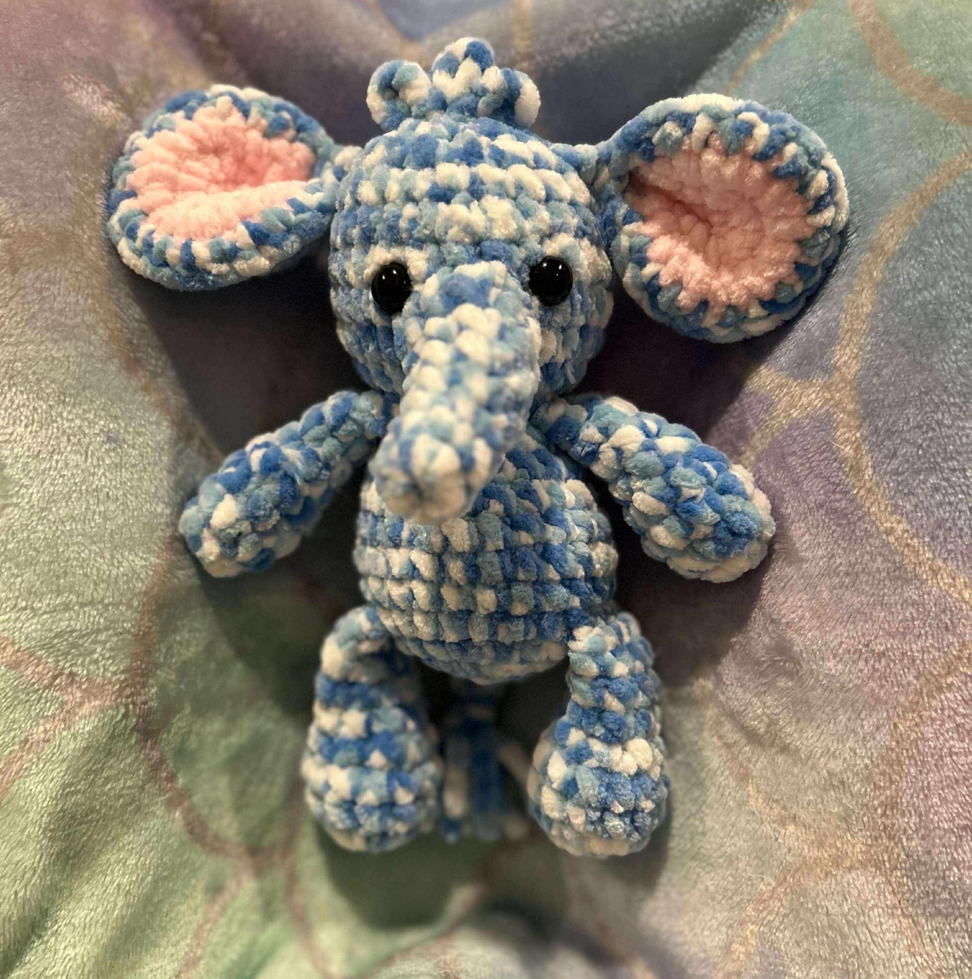 ivory the elephant | amigurumi elephant pattern, low sew, crochet pattern, crochet elephant, safari, crochet safari pattern, pattern, pdf thumbnail 4
