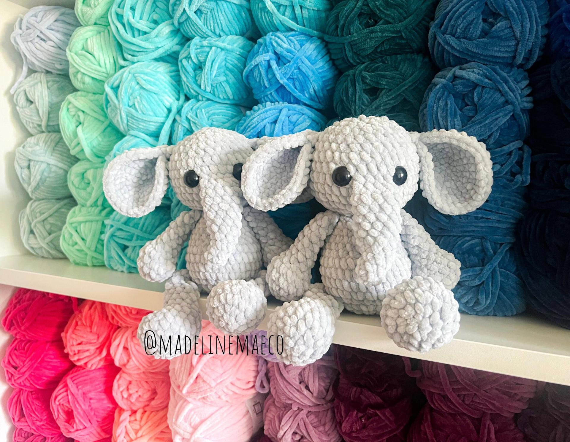 Elnora elephant pattern- elephant amigurumi, elephant crochet, elephant, elephant pattern, no sew pattern, no sew croch thumbnail 2
