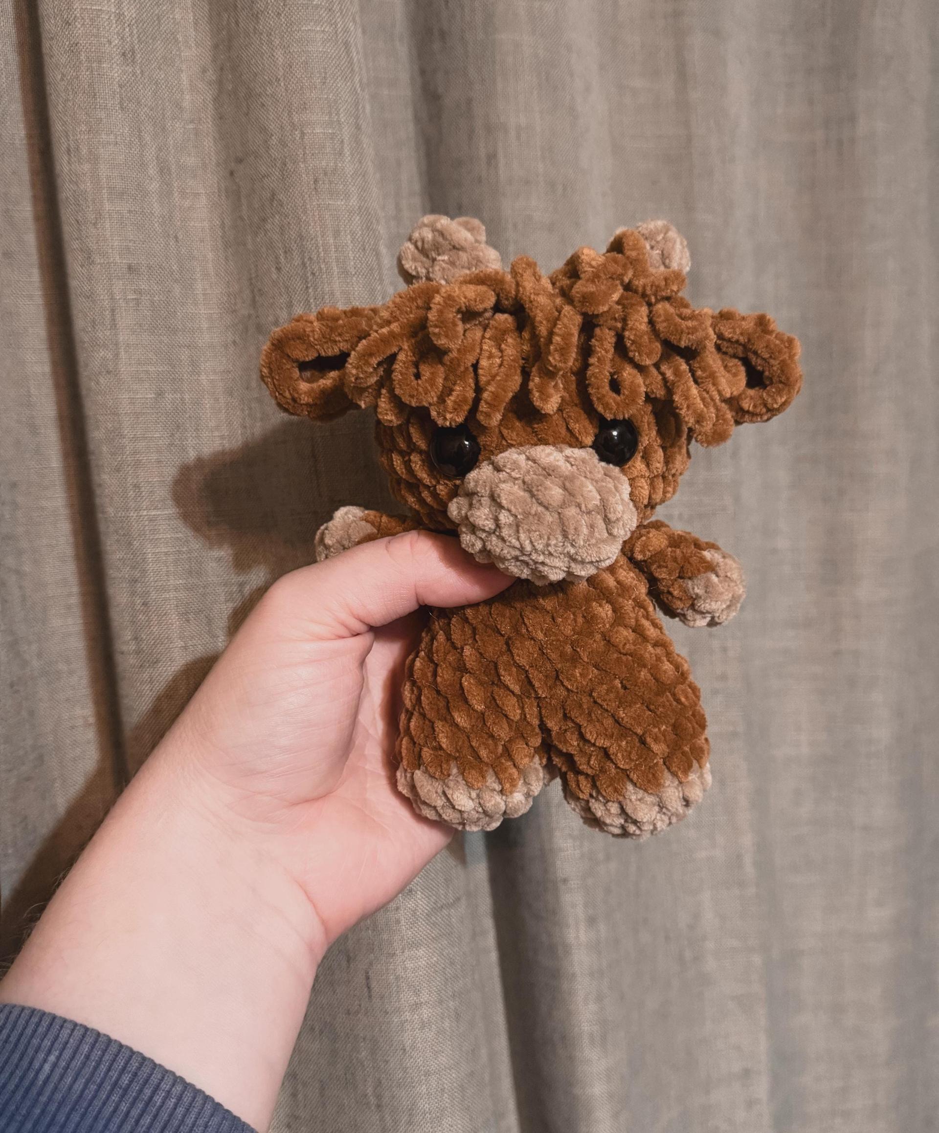 Baby cows TRIO pattern- baby longhorn, baby cow, baby highland, crochet cow pattern, amigurumi, highland, longhorn, cow thumbnail 4