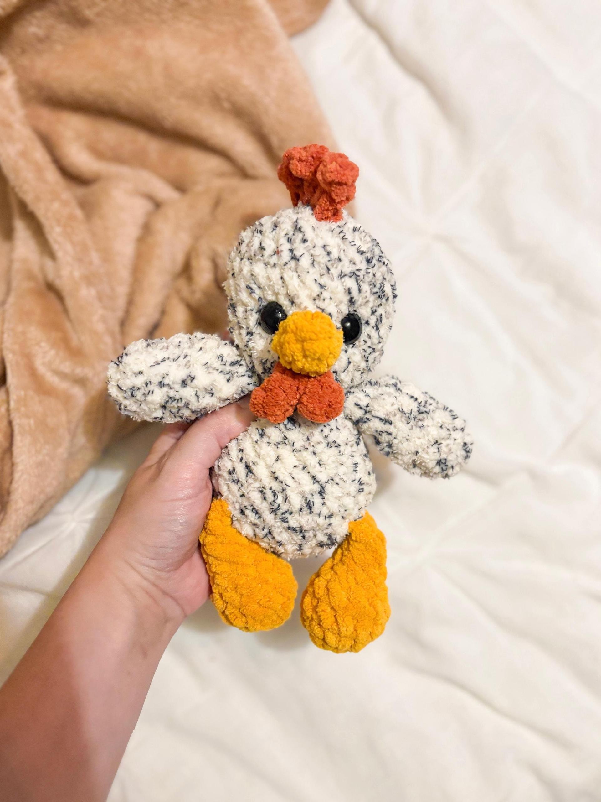 coop the chicken | amigurumi chicken pattern, low sew, crochet pattern, spring crochet, crochet chicken, farm, crochet spring pattern thumbnail 5