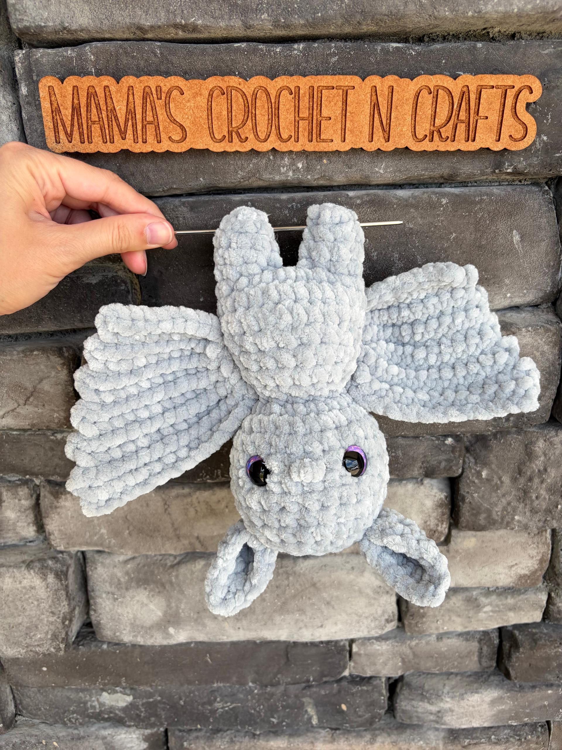 itty belly echo the bat- crochet pattern, Halloween amigurumi, low sew, bat crochet pattern thumbnail 13