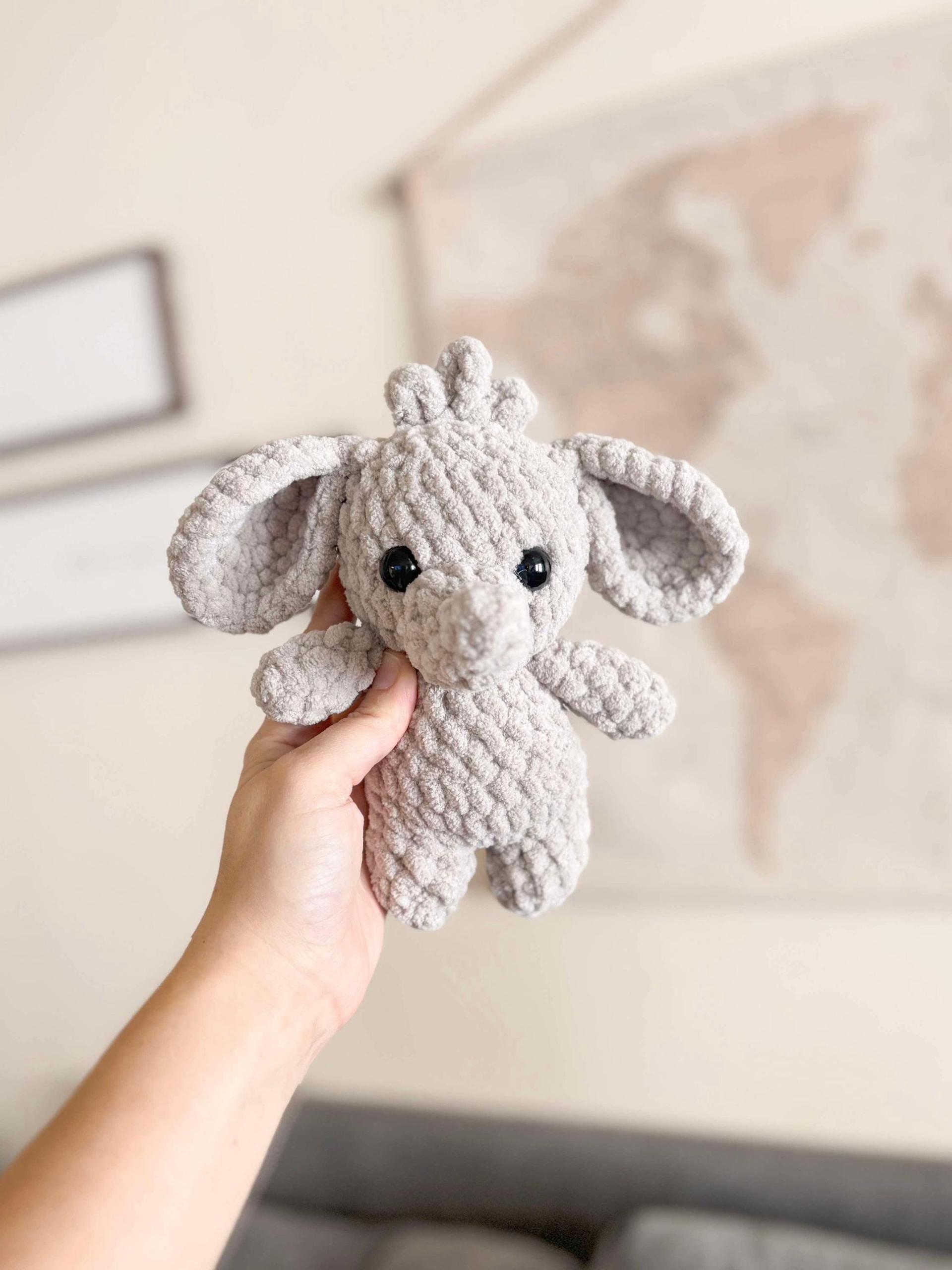 Itty belly elephant- elephant crochet pattern, crochet pattern, elephant, amigurumi, low sew, madelinemaeco, safari crochet thumbnail 3