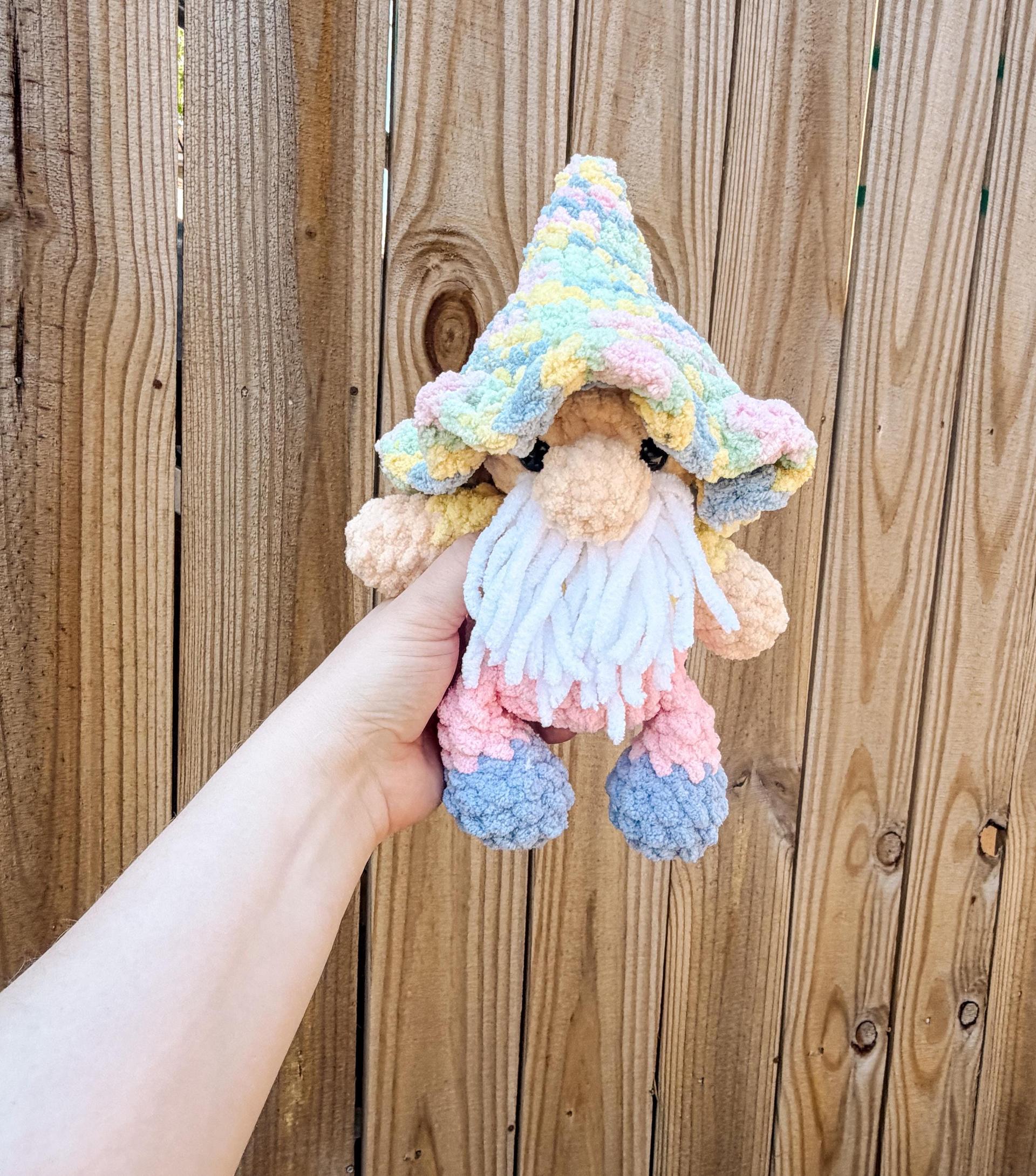 pip the gnome | crochet gnome pattern, low sew, crochet pattern, cottagecore, crochet chunky yarn pattern, plush crochet, amigurumi gnome thumbnail 6