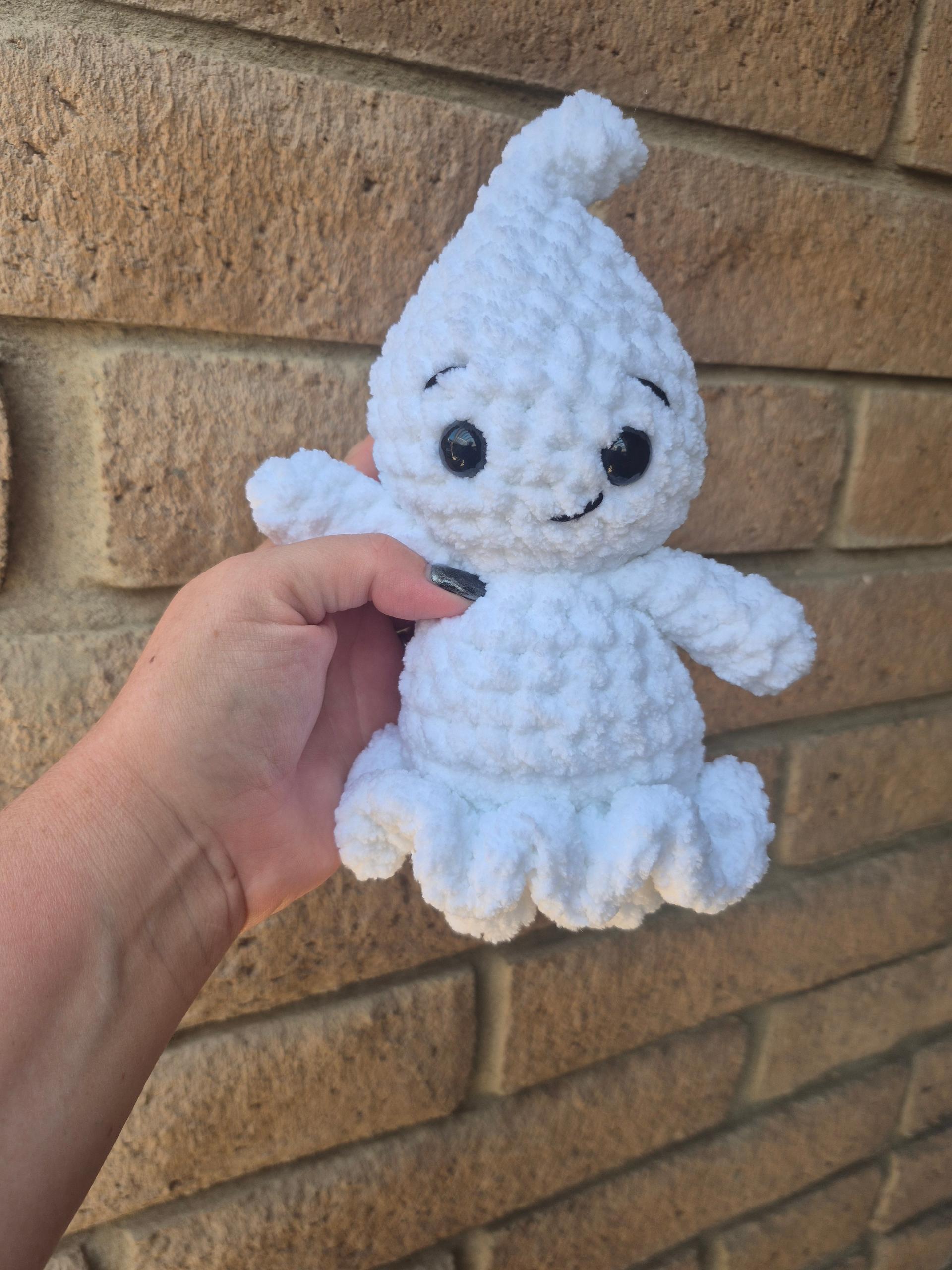 itty belly eek the ghost- crochet pattern, Halloween amigurumi, no sew, ghost crochet pattern thumbnail 6