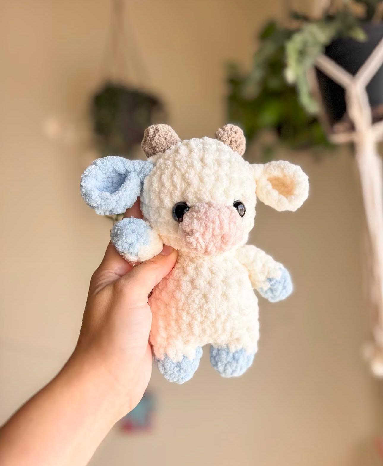 itty belly cow- crochet cow, cow pattern, cow amigurumi, pattern, amigurumi, low sew crochet pattern thumbnail 4