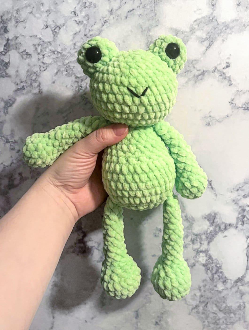 Finley Frog Pattern- frog amigurumi, crochet frog, frog pattern, crochet pattern, spring crochet pattern, frog prince c thumbnail 2