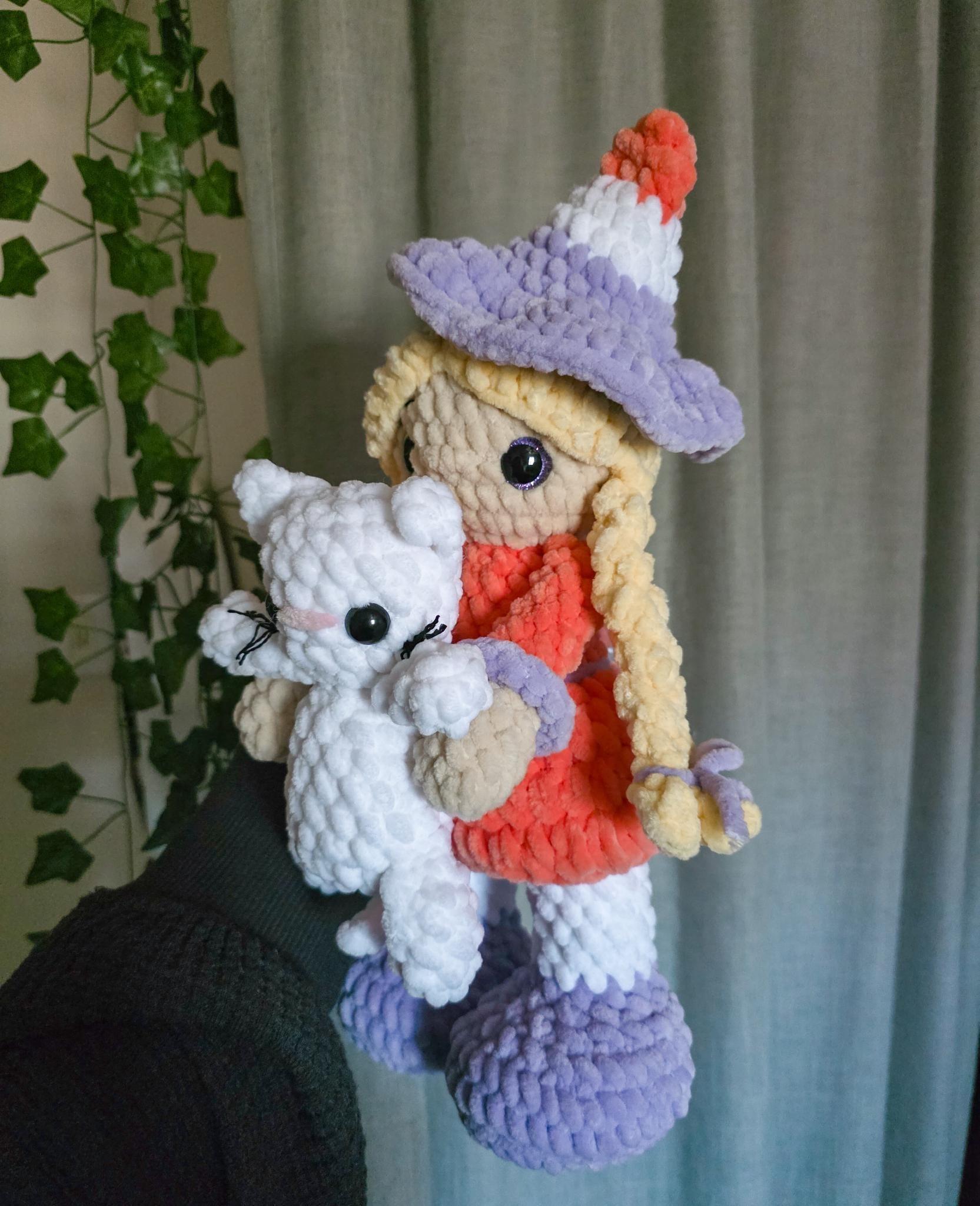 alice the witch | crochet witch pattern, amigurumi witch pattern, Halloween crochet pattern , crochet pattern, amigurumi pattern, low sew thumbnail 3