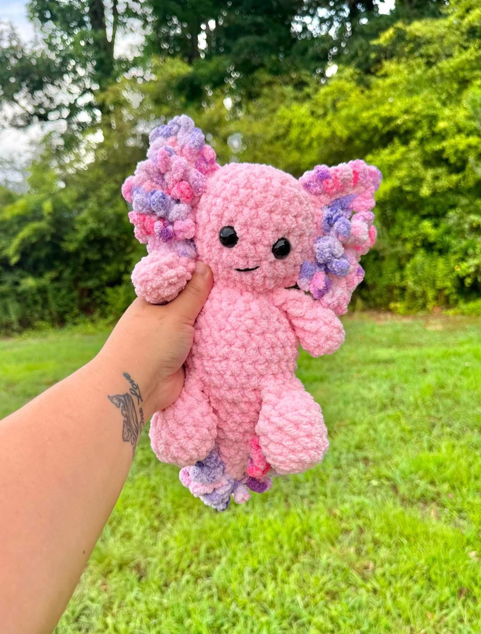peach the axoltol | crochet Axoltol pattern, low sew, crochet pattern, axoltol, crochet chunky yarn pattern, plush crochet thumbnail 3