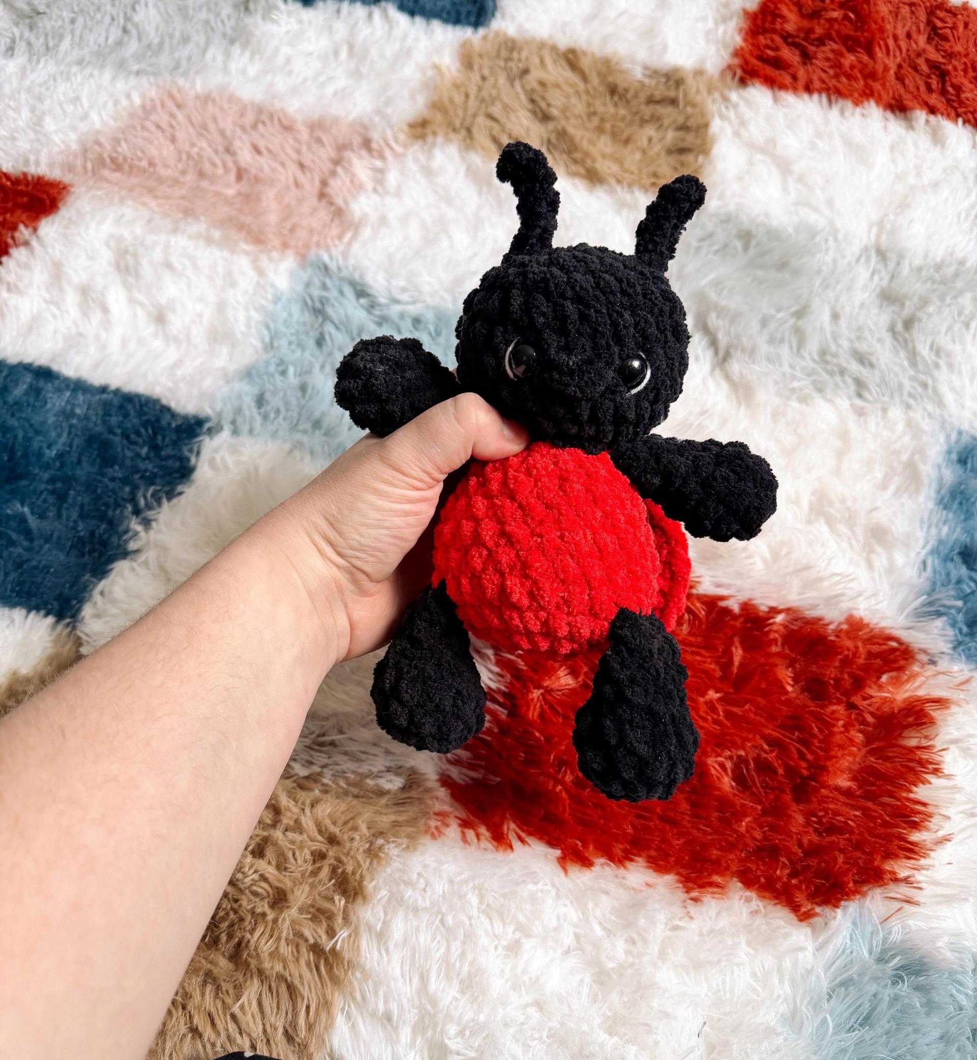 lady the ladybug | amigurumi ladybug pattern, low sew, crochet pattern, amigurumi, spring crochet pattern