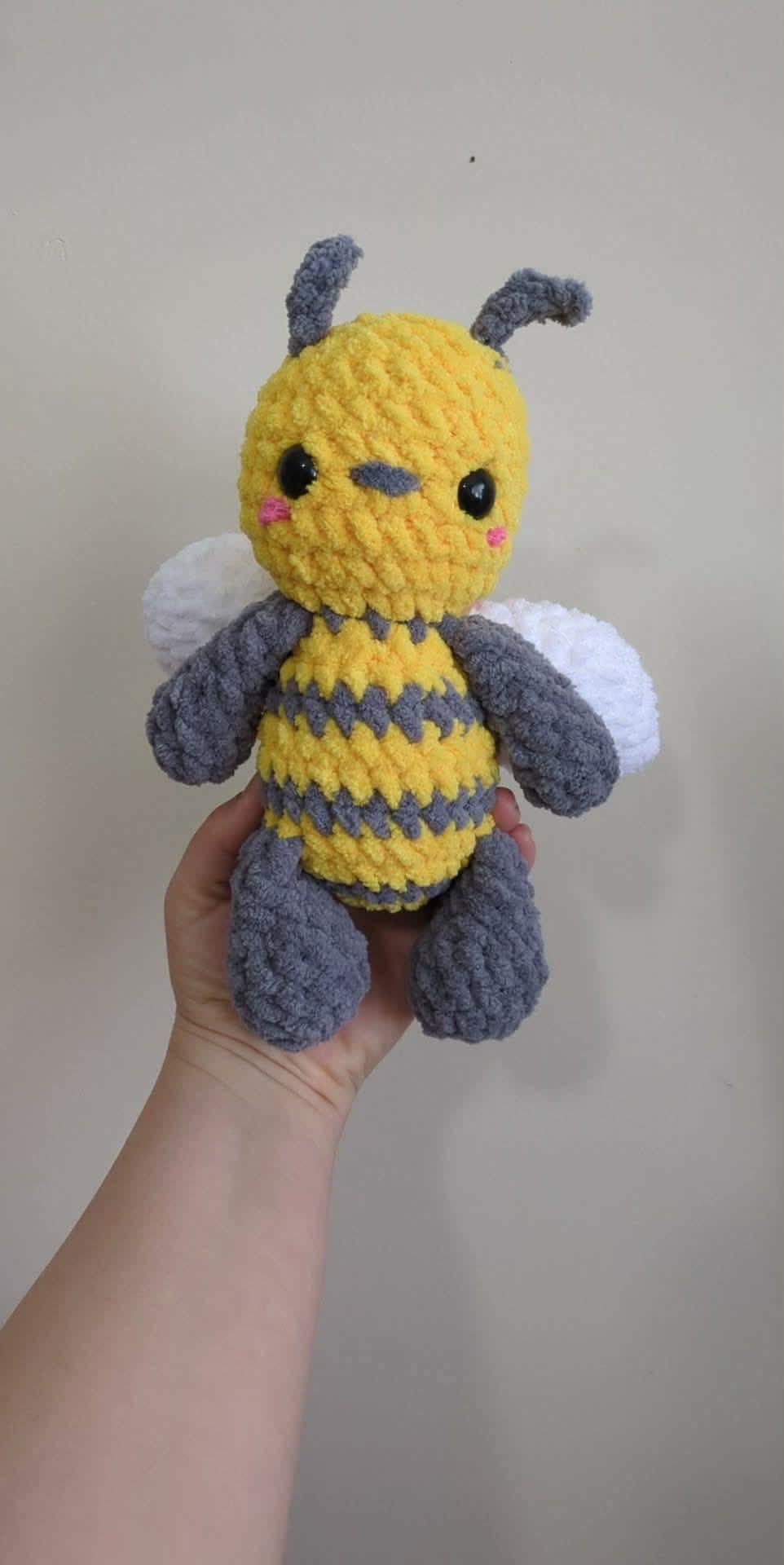 bumble the bee | amigurumi bee pattern, low sew, crochet pattern, amigurumi, spring crochet pattern thumbnail 4