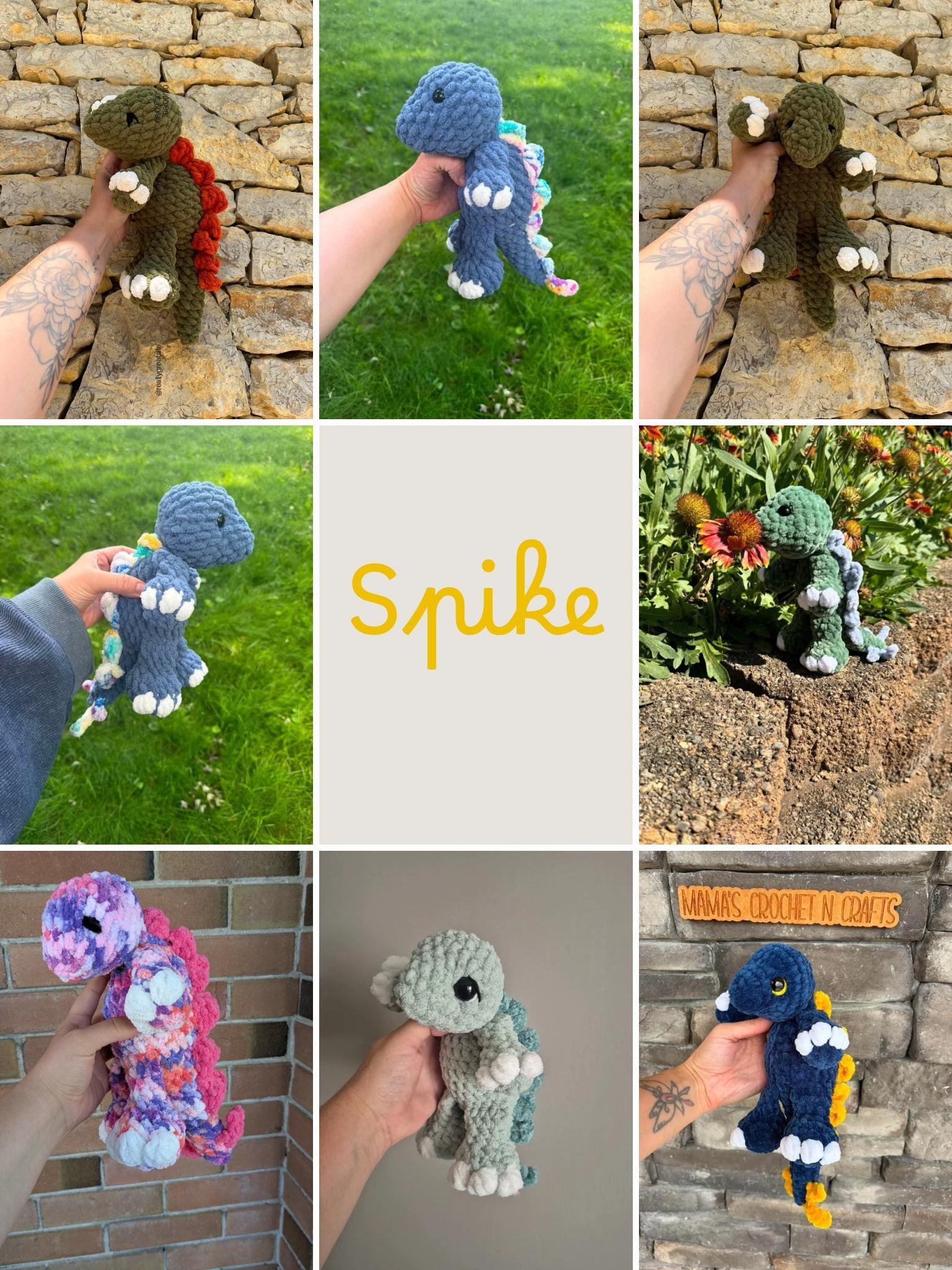 spike the stegosaurus | amigurumi dinosaur, no sew, crochet pattern, dinosaur, PDF thumbnail 10