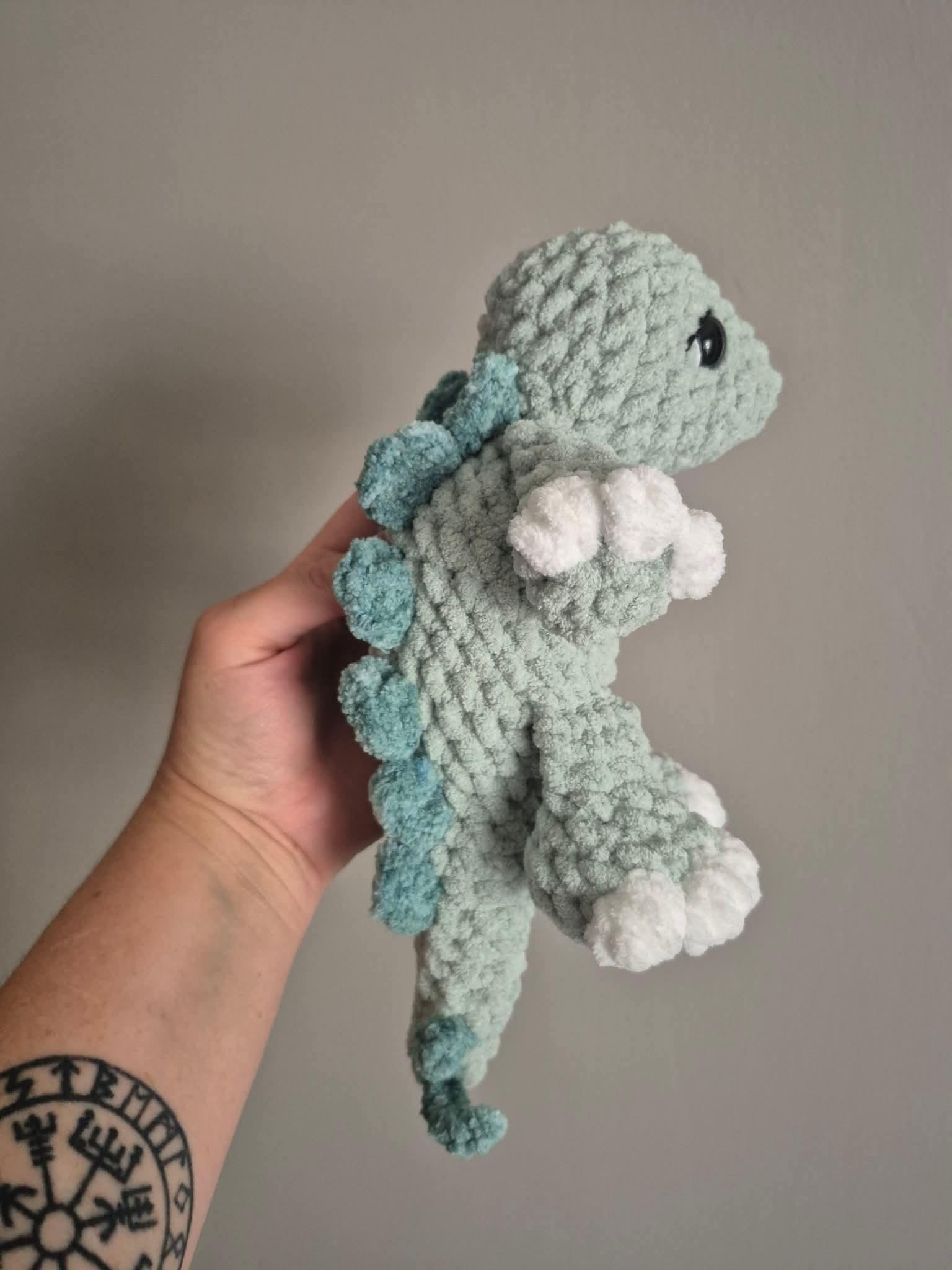 spike the stegosaurus | amigurumi dinosaur, no sew, crochet pattern, dinosaur, PDF thumbnail 5