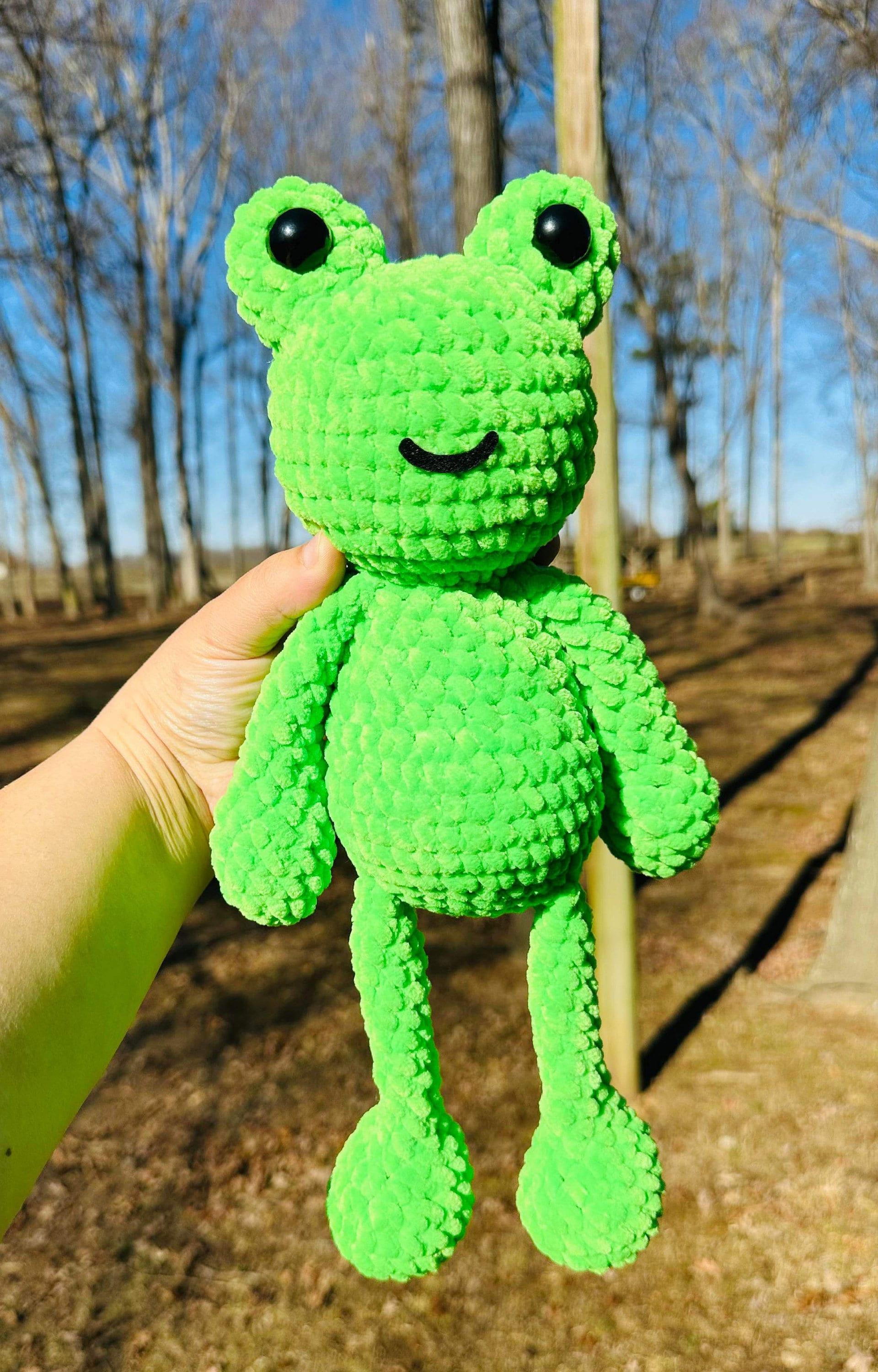 Finley Frog Pattern- frog amigurumi, crochet frog, frog pattern, crochet pattern, spring crochet pattern, frog prince c thumbnail 4
