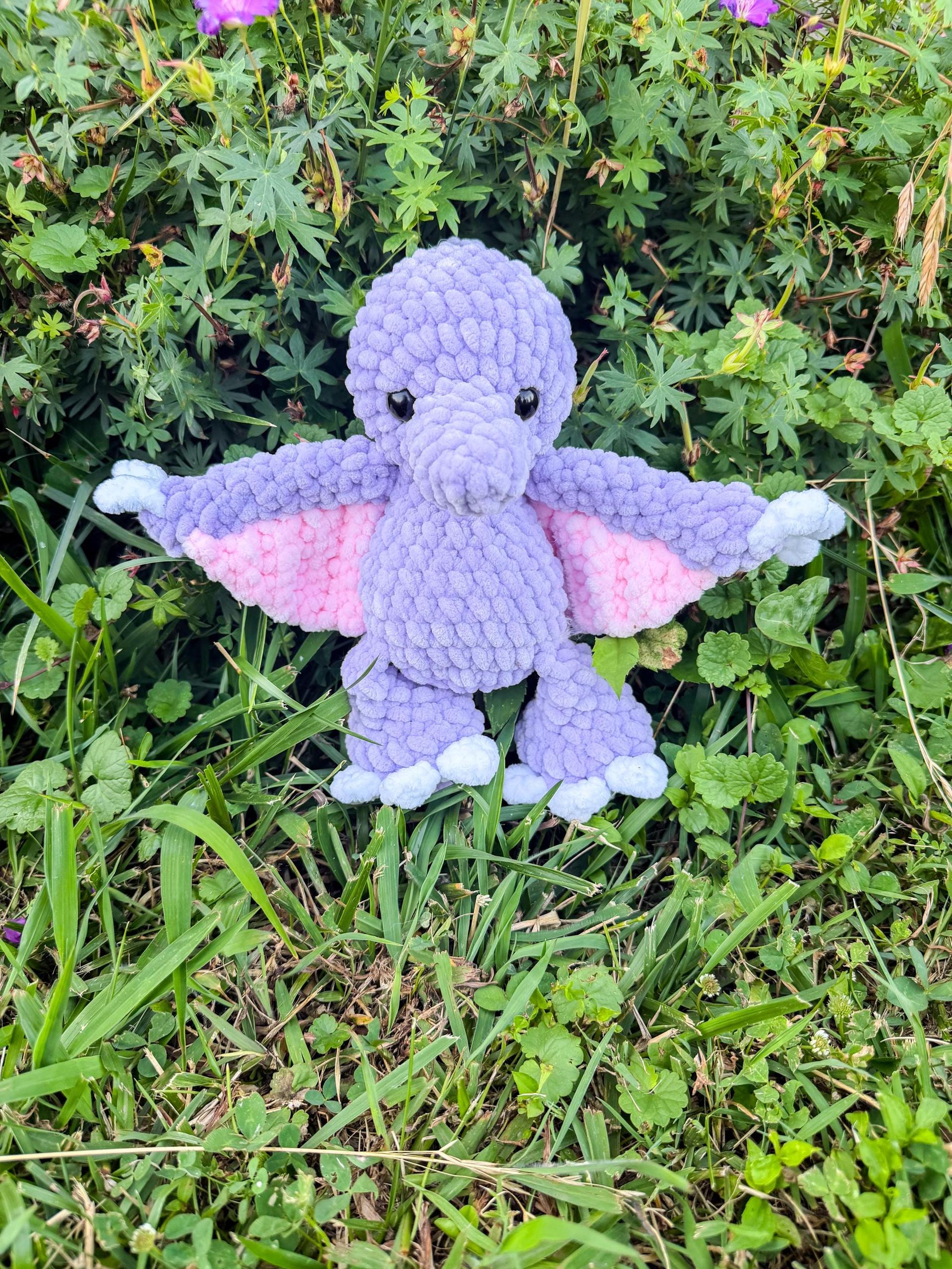 posie the pterodactyl | amigurumi dinosaur, low sew, crochet pattern, dinosaur pattern thumbnail 10