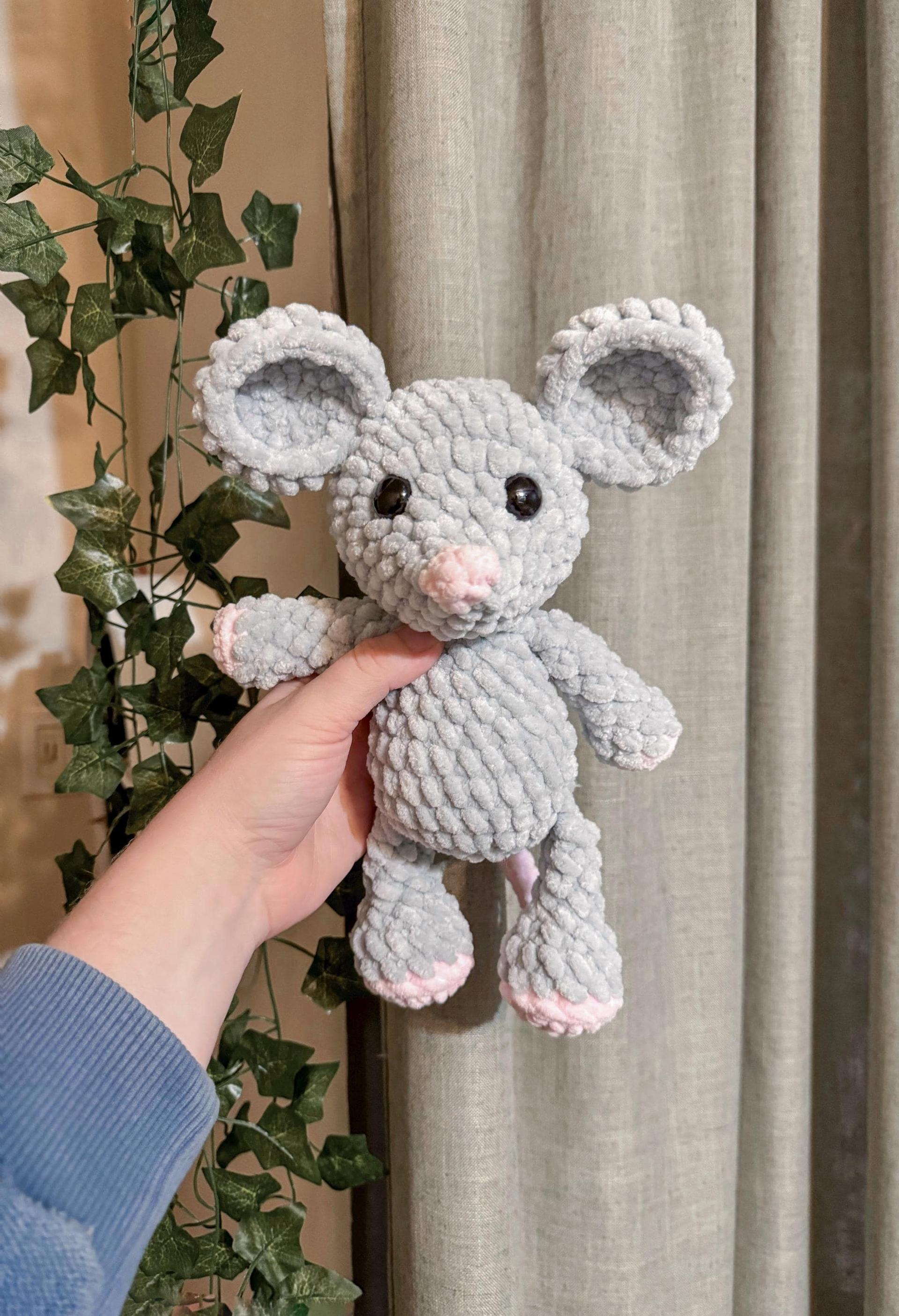 meadow the mouse- crochet mouse, mouse pattern, raccoon amigurumi, pattern, amigurumi, low sew crochet pattern thumbnail 2