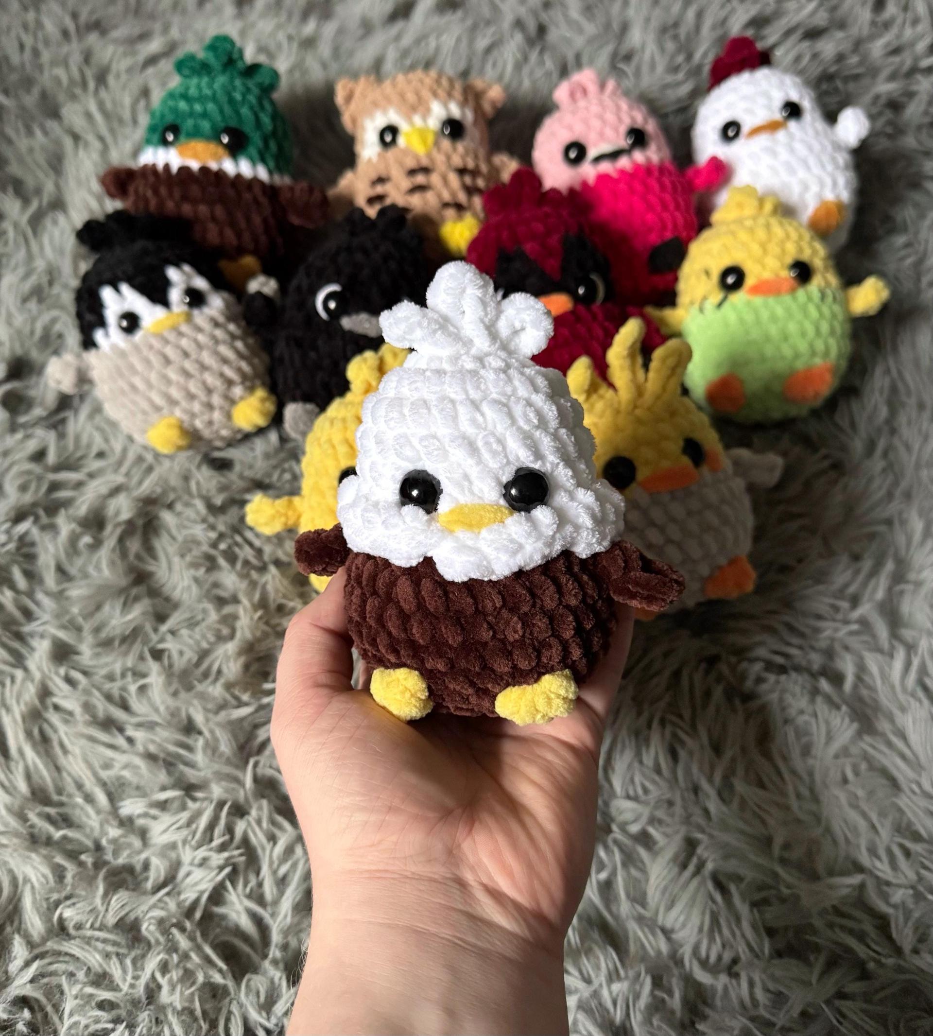 PDF Pattern- Crochet birds, crochet pattern, amigurumi, bird, amigurumi pattern, no sew, 11 in 1 thumbnail 3
