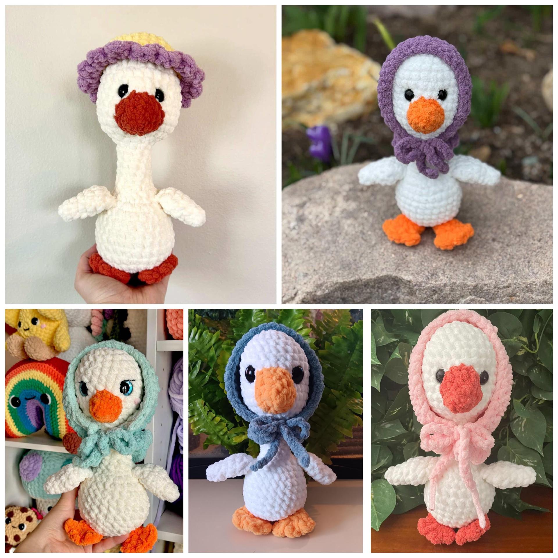 dottie the goose- low sew crochet pattern, amigurumi goose crochet pattern, goose pattern, porch goose, crochet, amigurumi, spring crochet thumbnail 7