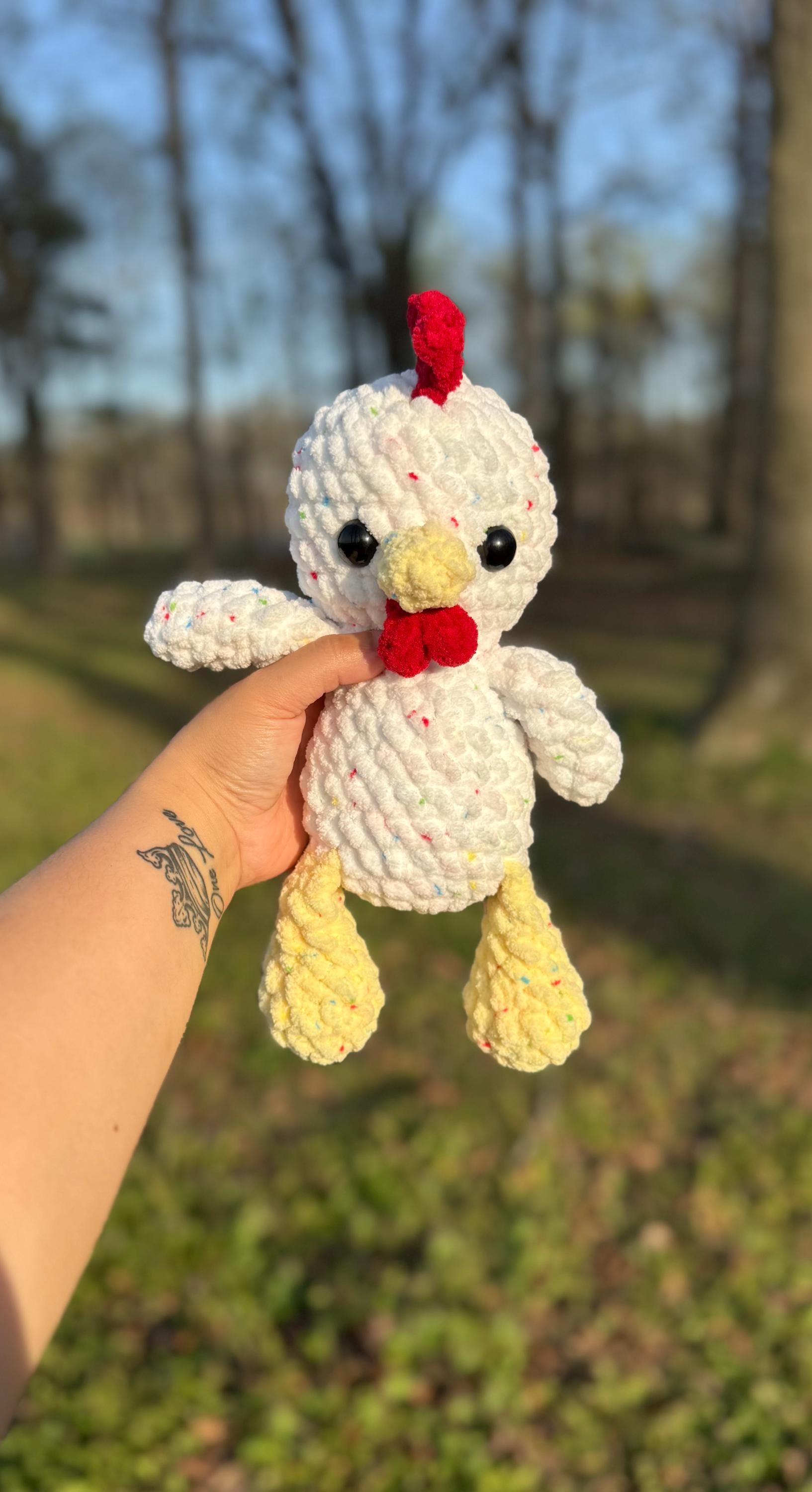 coop the chicken | amigurumi chicken pattern, low sew, crochet pattern, spring crochet, crochet chicken, farm, crochet spring pattern thumbnail 6