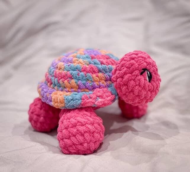 clover the turtle- crochet turtle pattern, land turtle crochet pattern, amigurumi turtle pattern, no sew, tortoise crochet pattern, crochet thumbnail 4