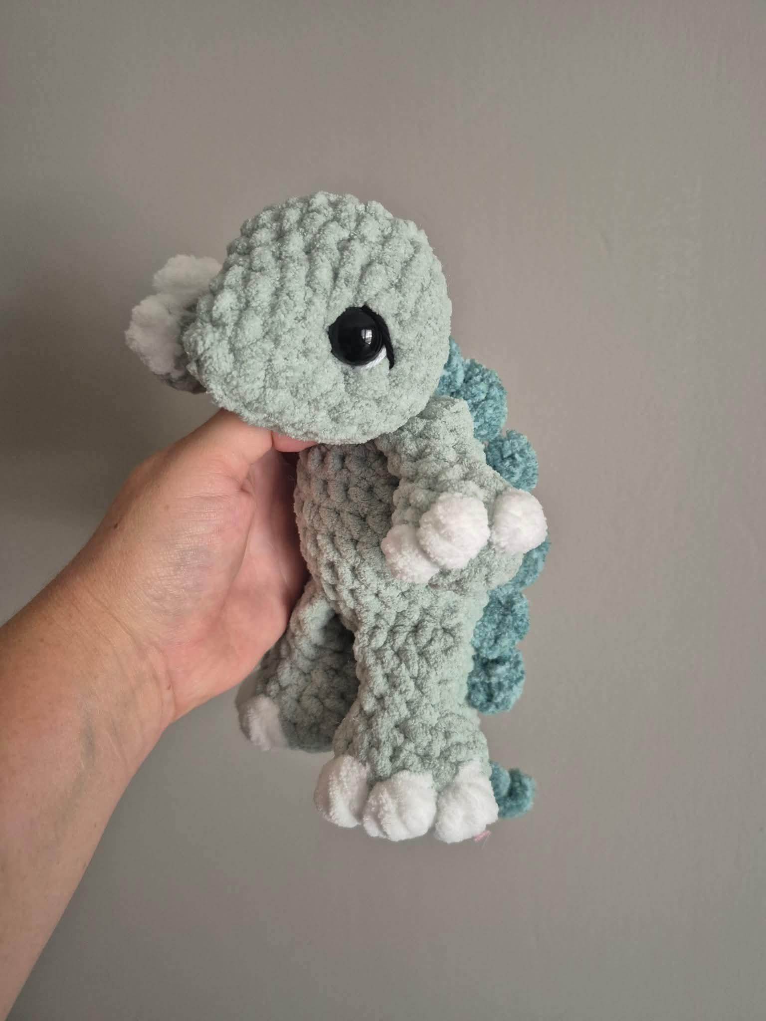 spike the stegosaurus | amigurumi dinosaur, no sew, crochet pattern, dinosaur, PDF thumbnail 3