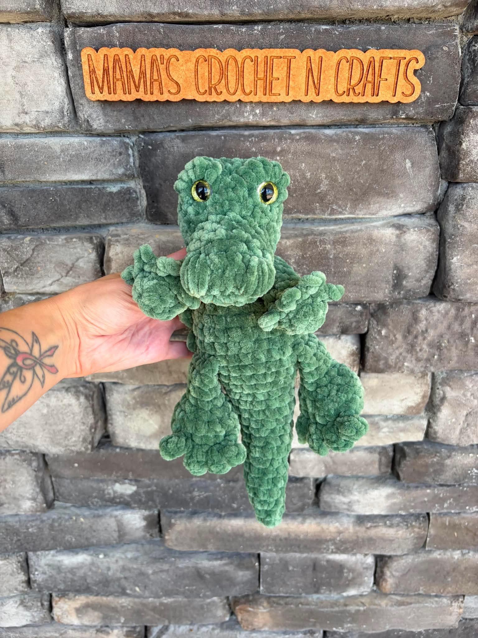 gus the alligator | crochet alligator pattern, no sew, crochet pattern, swamp, crochet chunky yarn pattern, plush crochet thumbnail 6