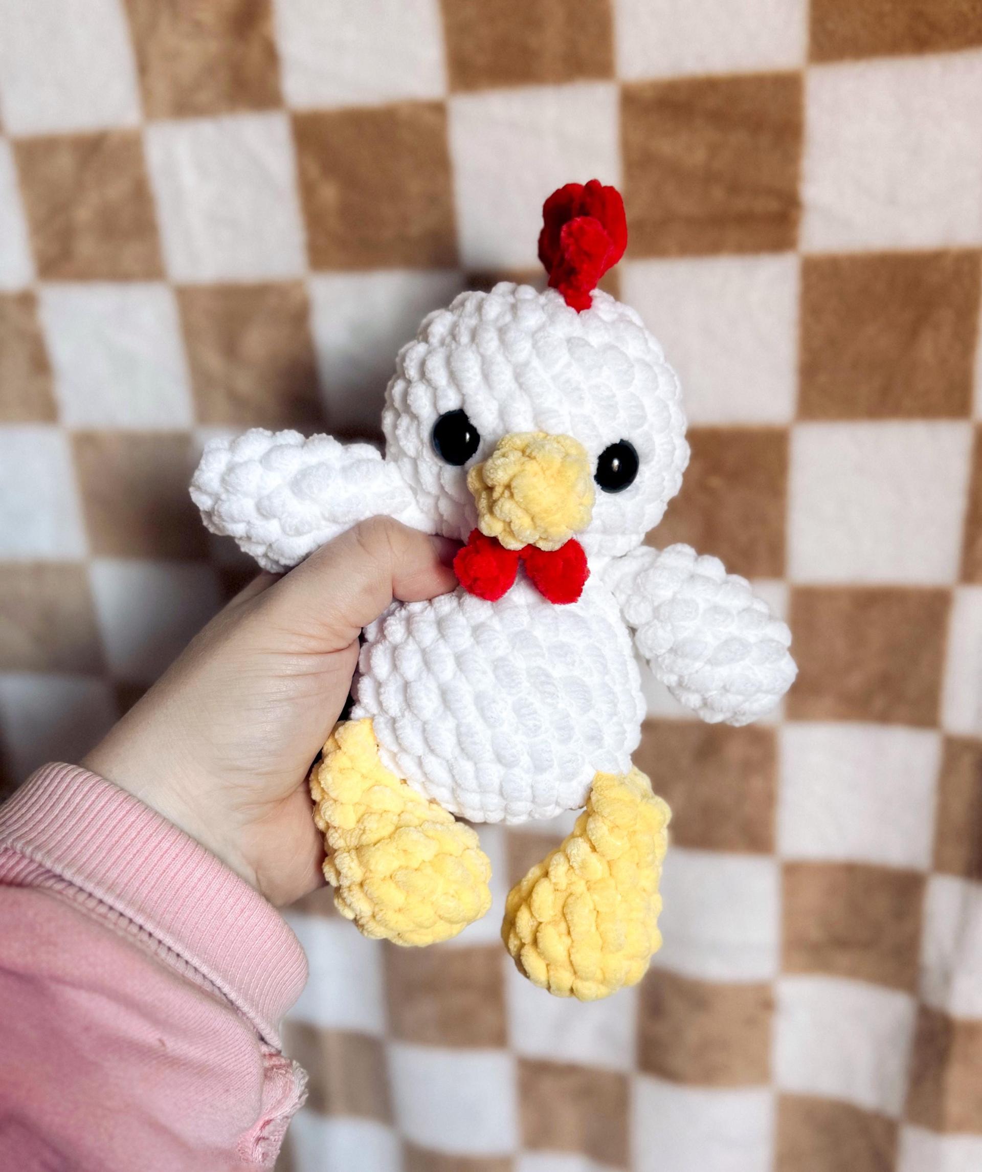 coop the chicken | amigurumi chicken pattern, low sew, crochet pattern, spring crochet, crochet chicken, farm, crochet spring pattern thumbnail 3