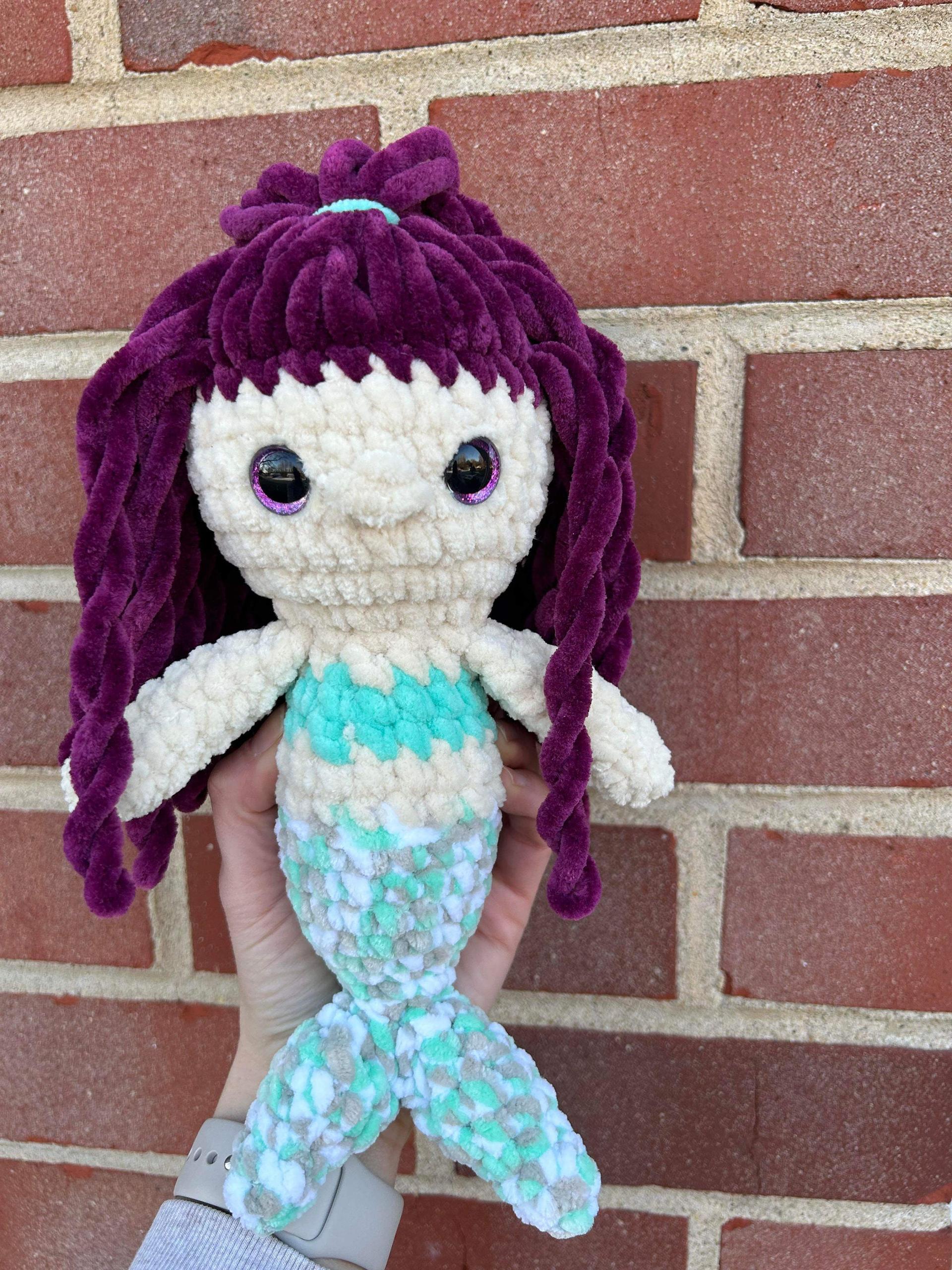 Baby mermaid crochet pattern- mermaid crochet pattern, amigurumi mermaid, crochet pattern, no sew crochet pattern, parfait chunky, amigurumi thumbnail 9