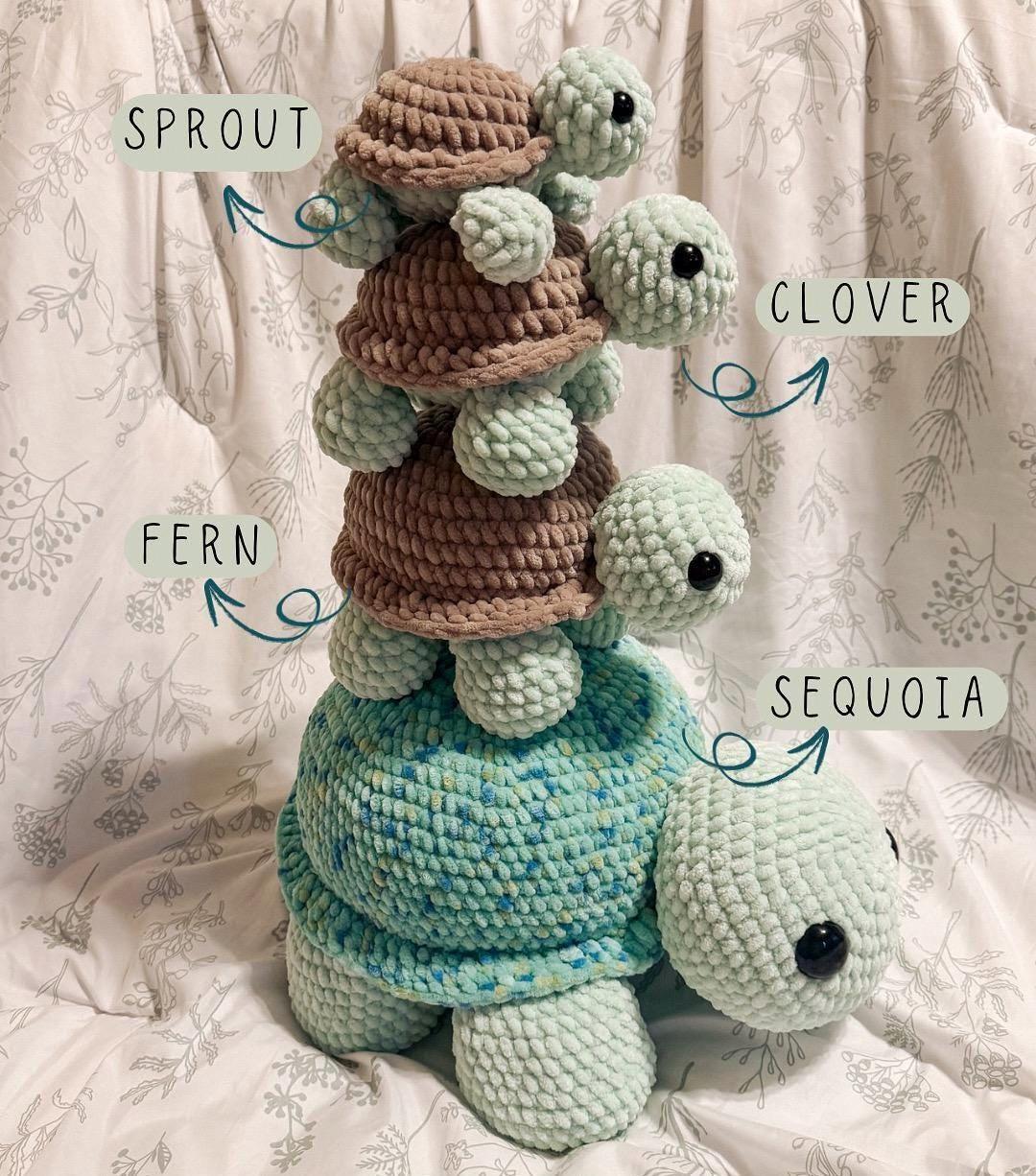 crochet turtle tower bundle- crochet turtle, no sew, tortoise crochet pattern, amigurumi, amigurumi pattern, crochet pattern