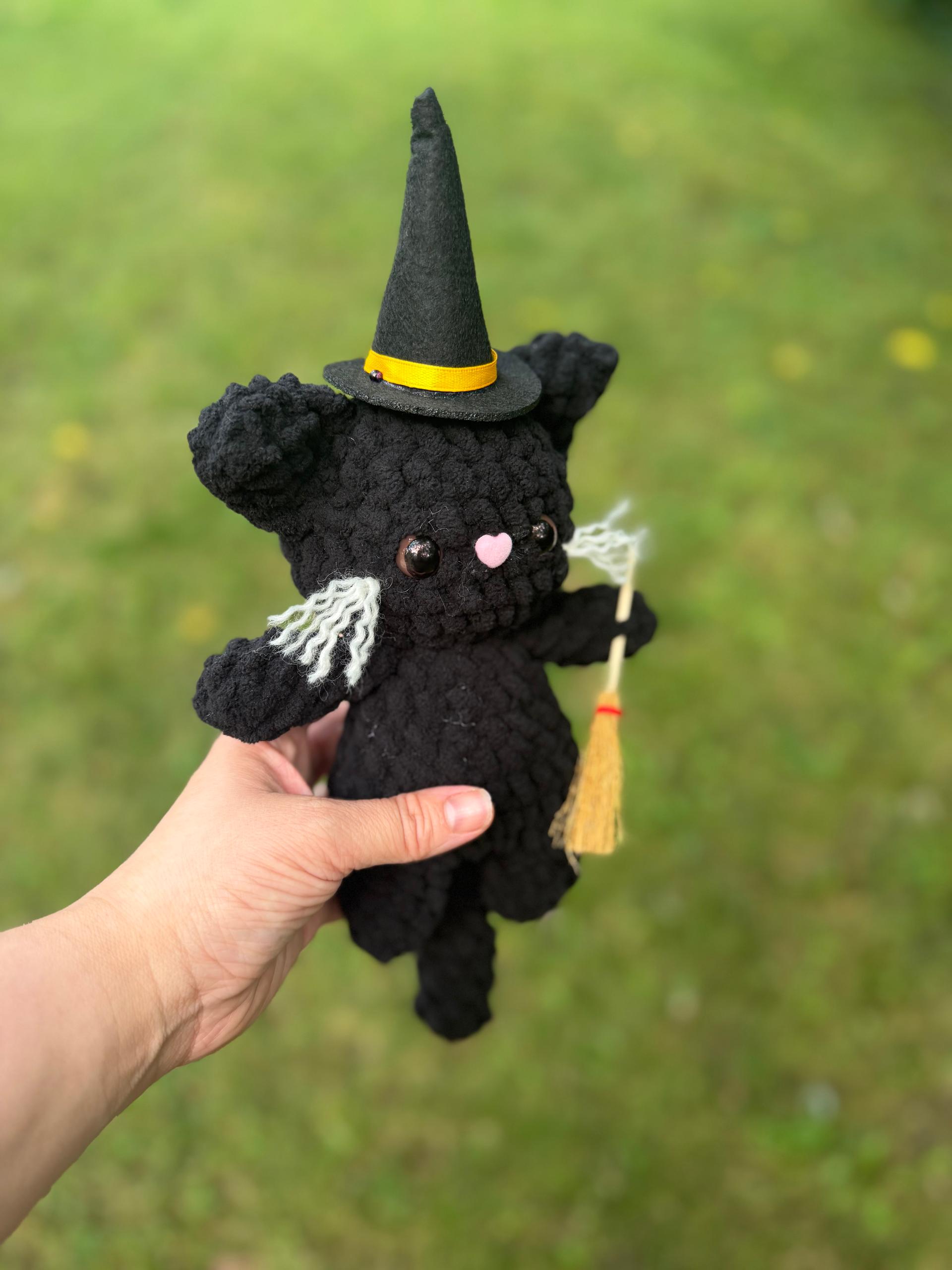 itty belly boo kitty- crochet cat pattern, Halloween amigurumi, low sew, black cat, crochet pattern thumbnail 6