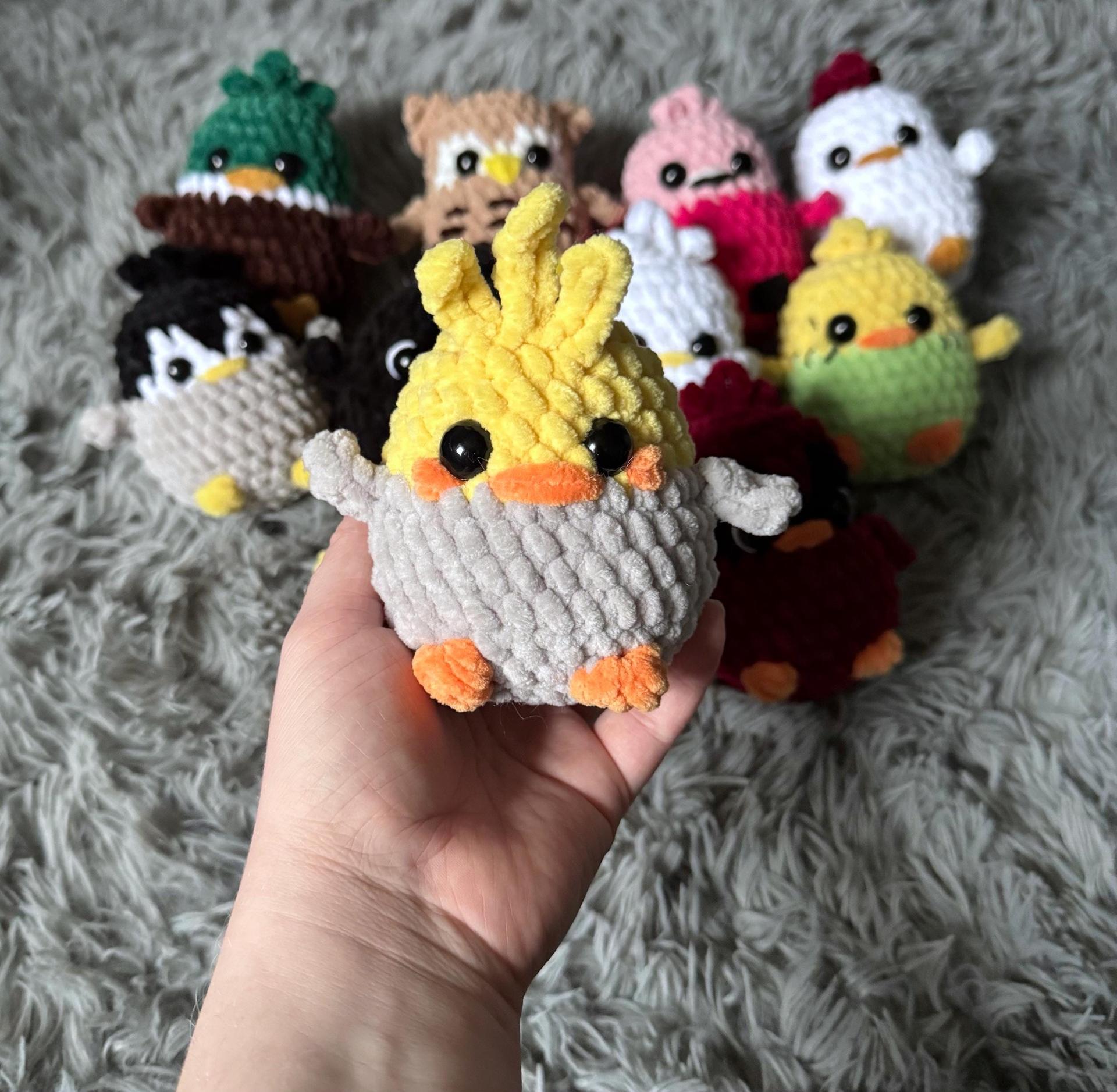 PDF Pattern- Crochet birds, crochet pattern, amigurumi, bird, amigurumi pattern, no sew, 11 in 1 thumbnail 2