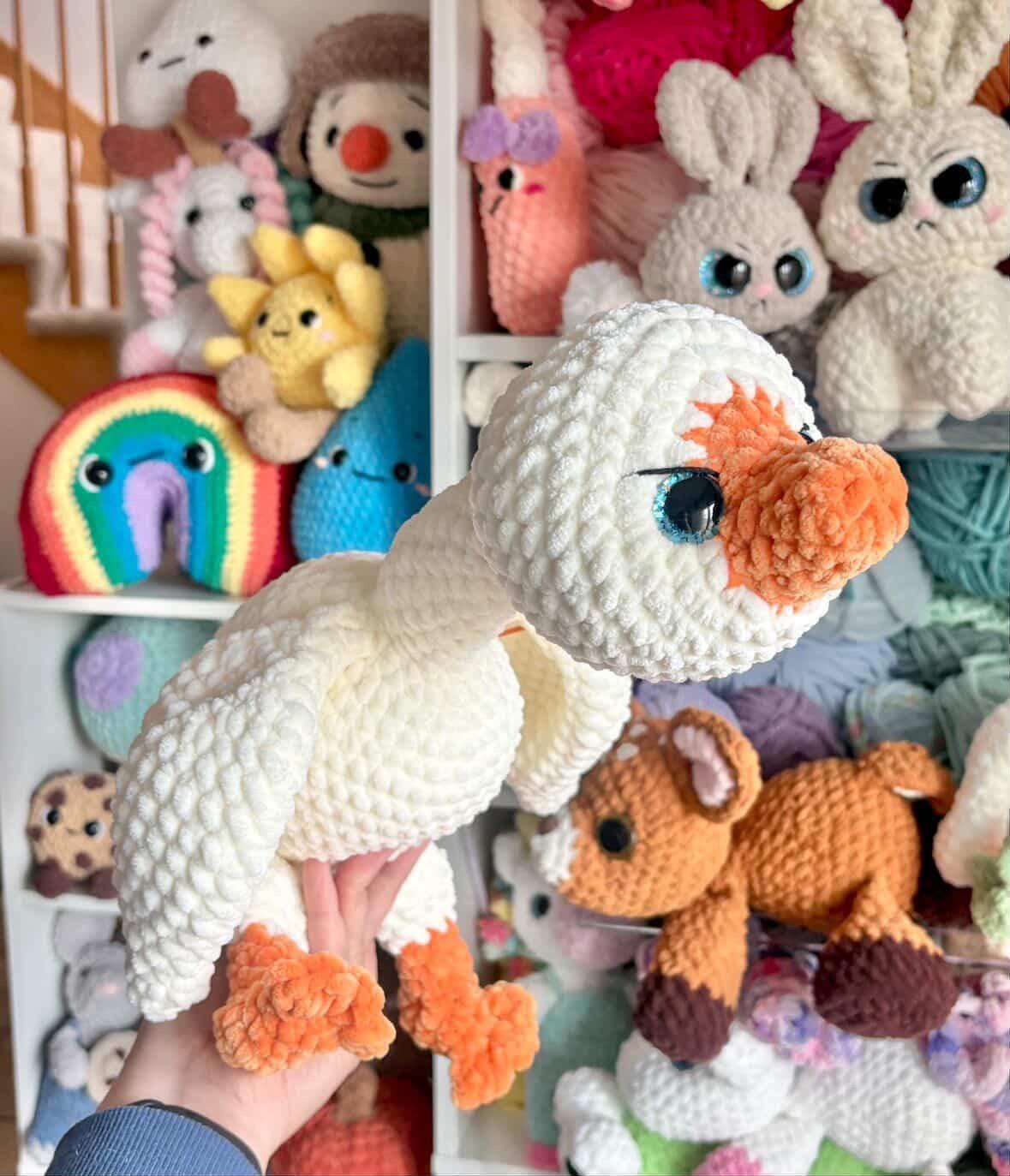 lucy the goose- NO sew crochet pattern, amigurumi goose crochet pattern, goose pattern, crochet, amigurumi, spring crochet thumbnail 8