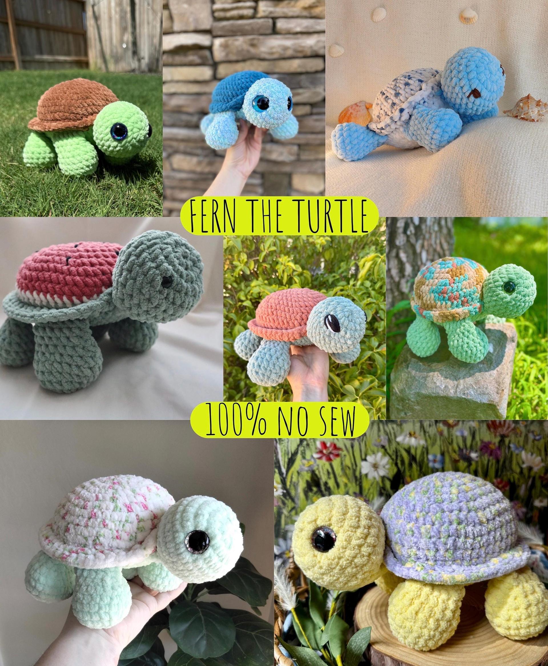 fern the turtle- no sew, turtle crochet pattern, tortoise crochet pattern, amigurumi, turtle pattern, land turtle crochet pattern, crochet thumbnail 3