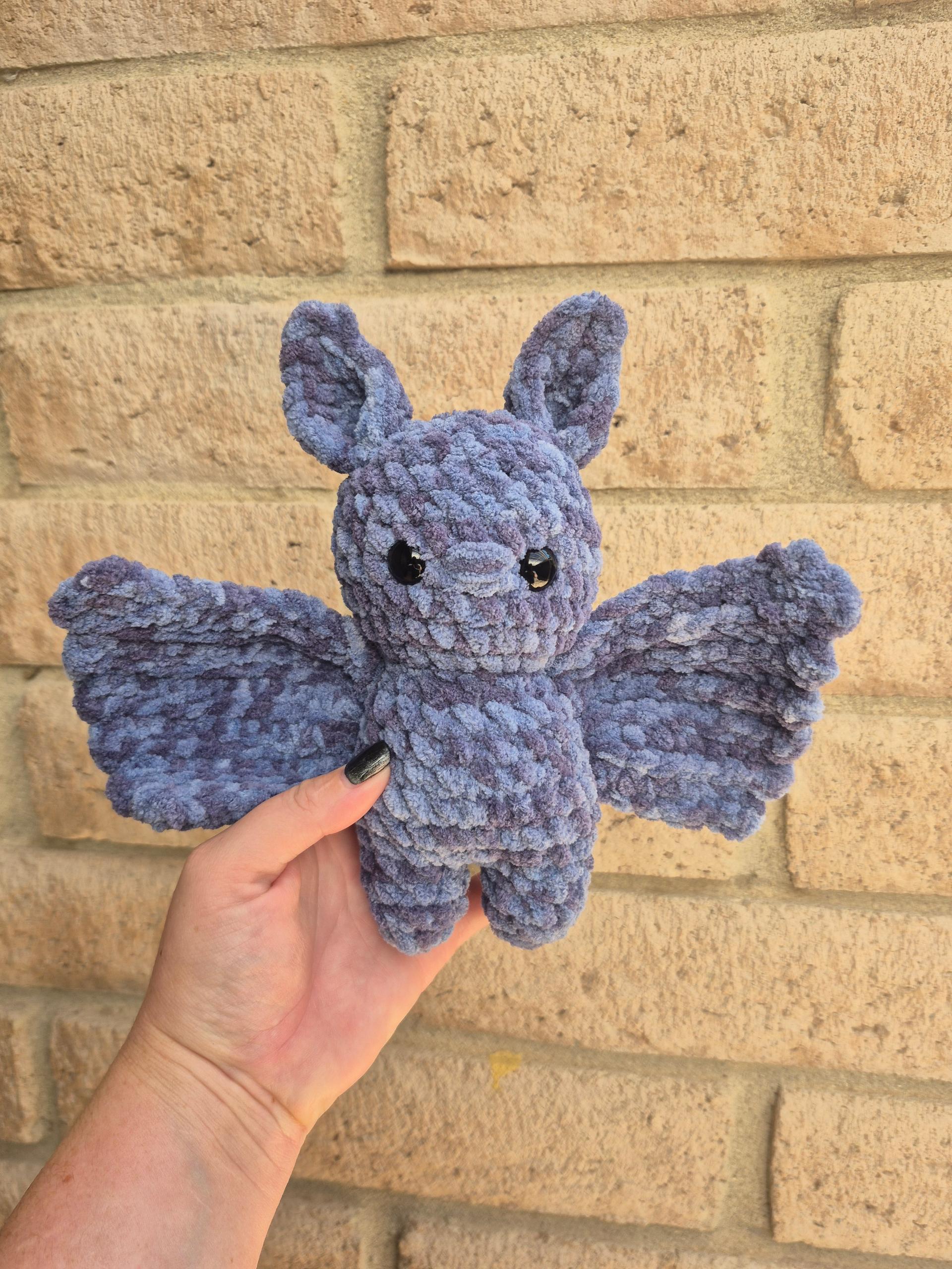 itty belly echo the bat- crochet pattern, Halloween amigurumi, low sew, bat crochet pattern thumbnail 5