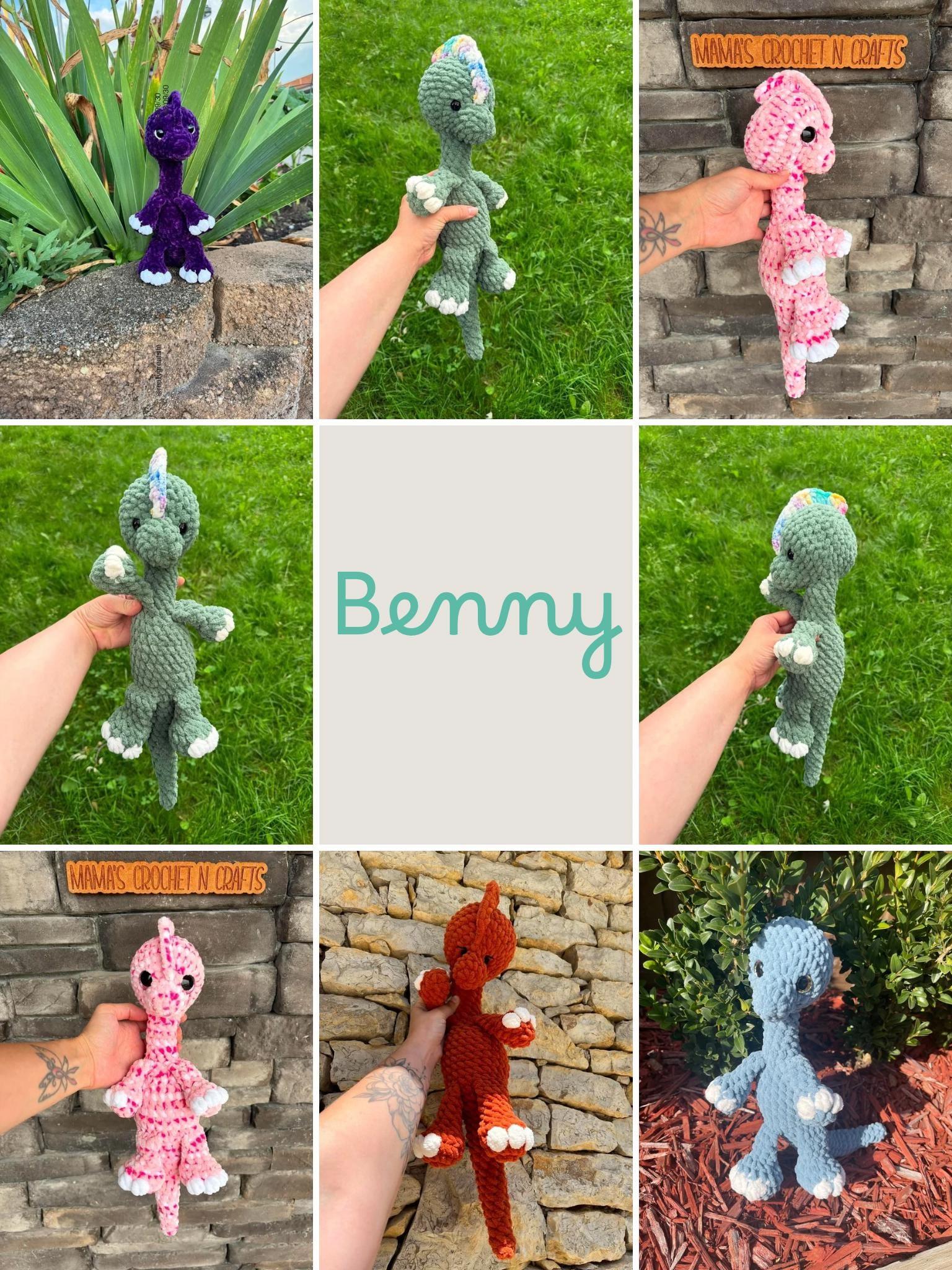 benny the brachiosaurus | amigurumi dinosaur, no sew, crochet pattern, dinosaur pattern thumbnail 6