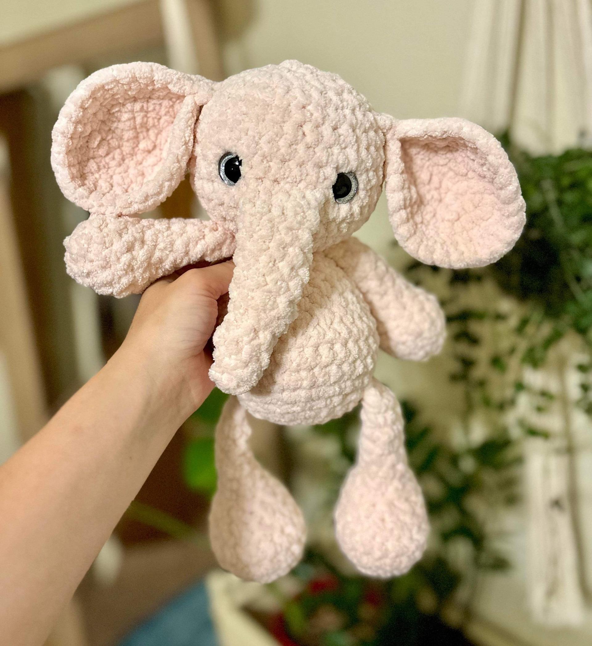 Elnora elephant pattern- elephant amigurumi, elephant crochet, elephant, elephant pattern, no sew pattern, no sew croch thumbnail 3