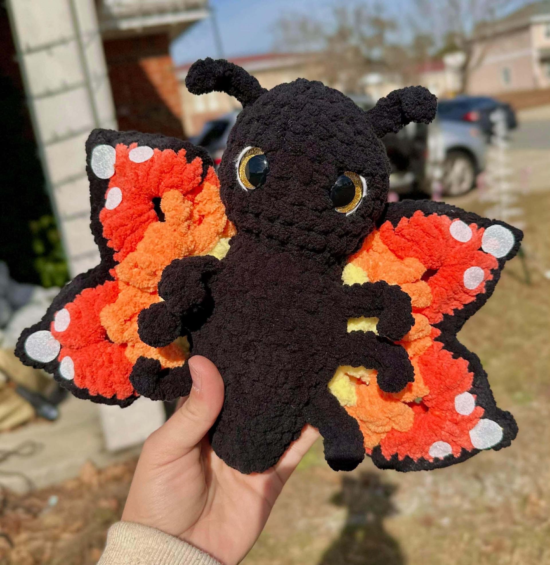 flutter the butterfly | amigurumi butterfly pattern, low sew, crochet pattern, amigurumi, spring crochet pattern thumbnail 4