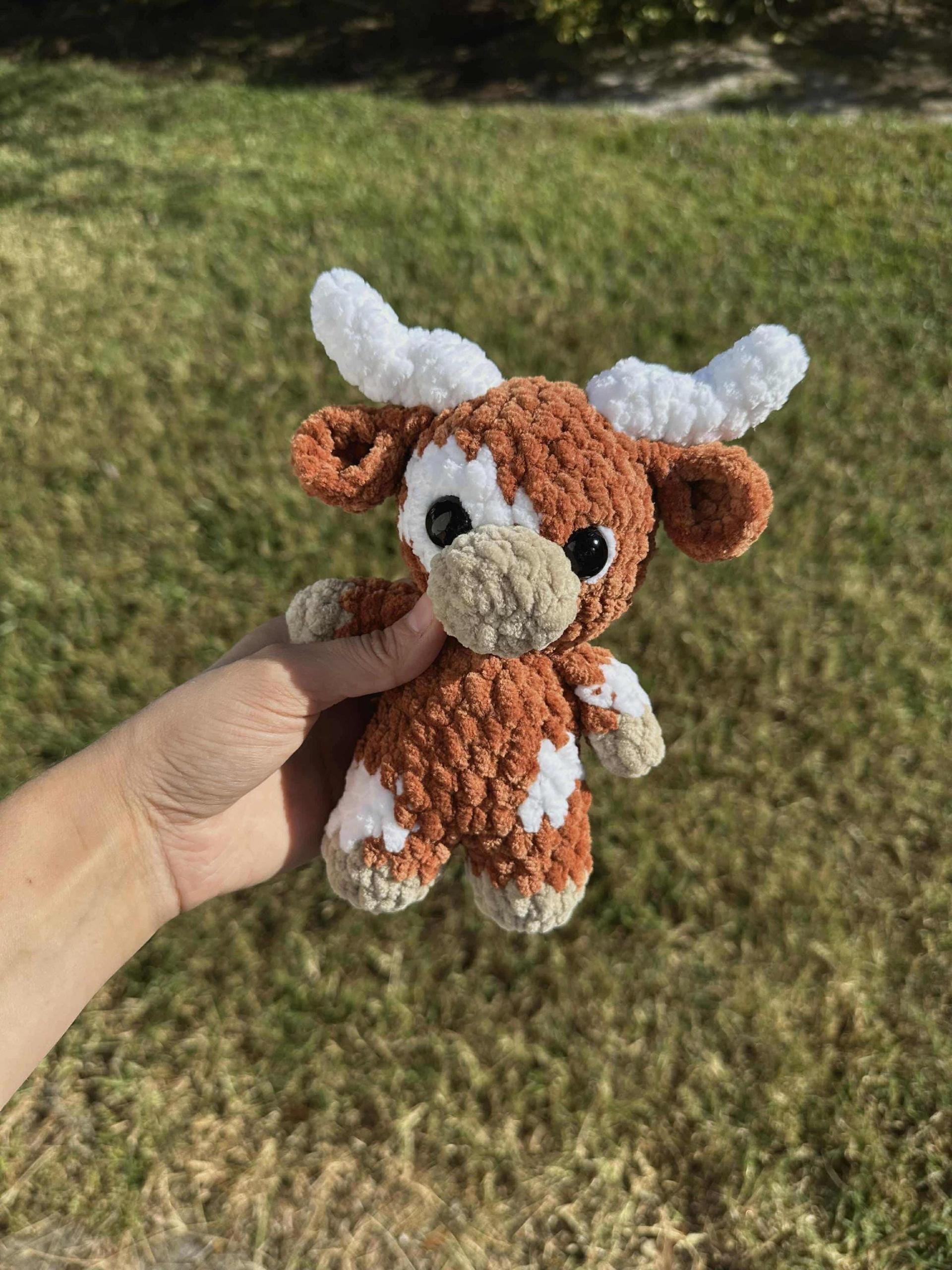 Baby cows TRIO pattern- baby longhorn, baby cow, baby highland, crochet cow pattern, amigurumi, highland, longhorn, cow thumbnail 5