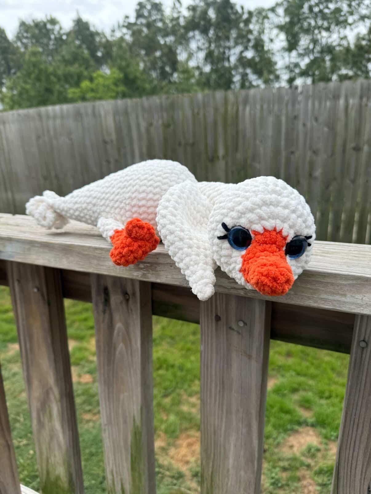 lucy the goose- NO sew crochet pattern, amigurumi goose crochet pattern, goose pattern, crochet, amigurumi, spring crochet thumbnail 6