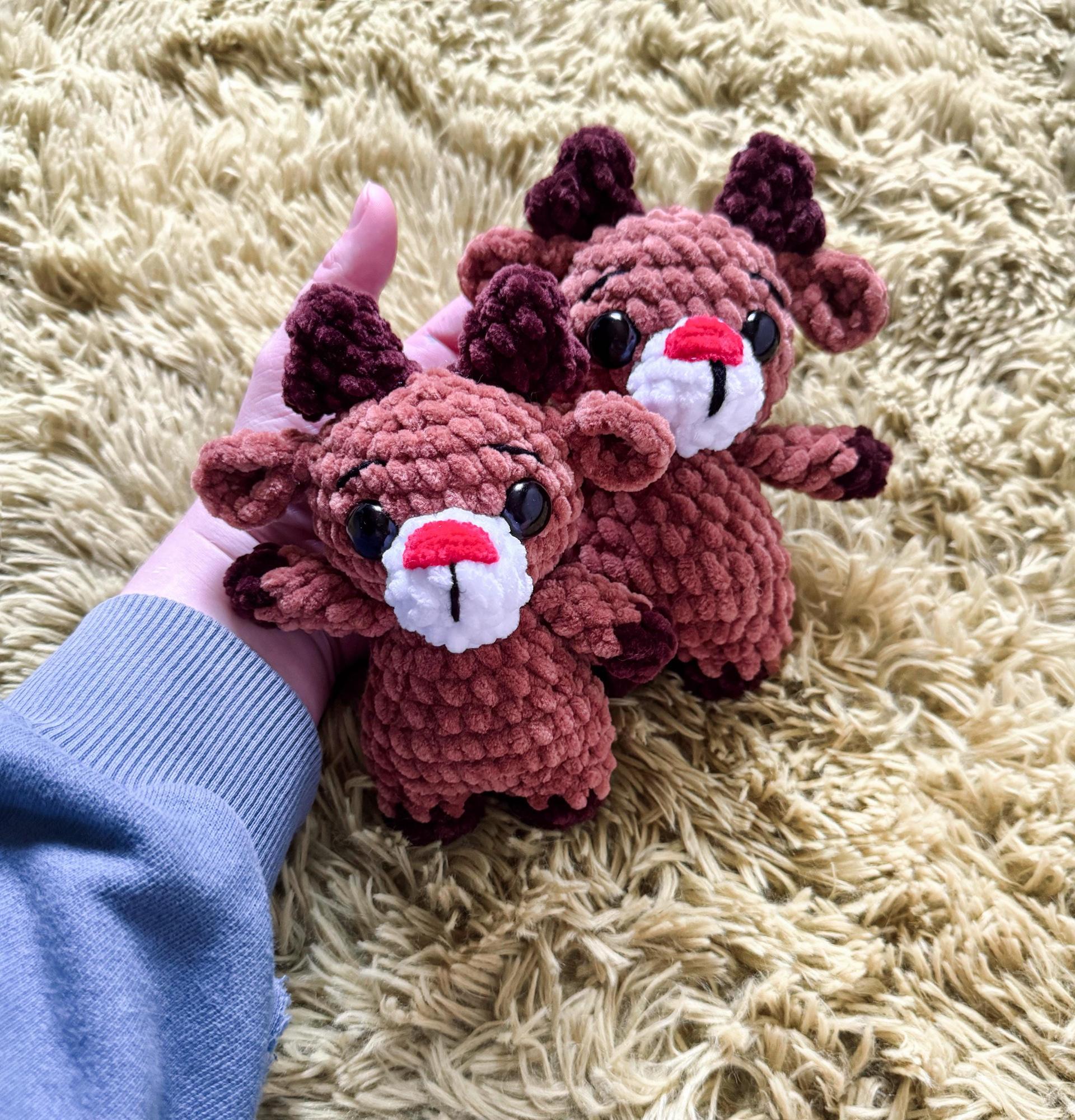 Crochet reindeer pattern- Christmas crochet pattern, amigurumi pattern, amigurumi reindeer, Rudolph crochet pattern