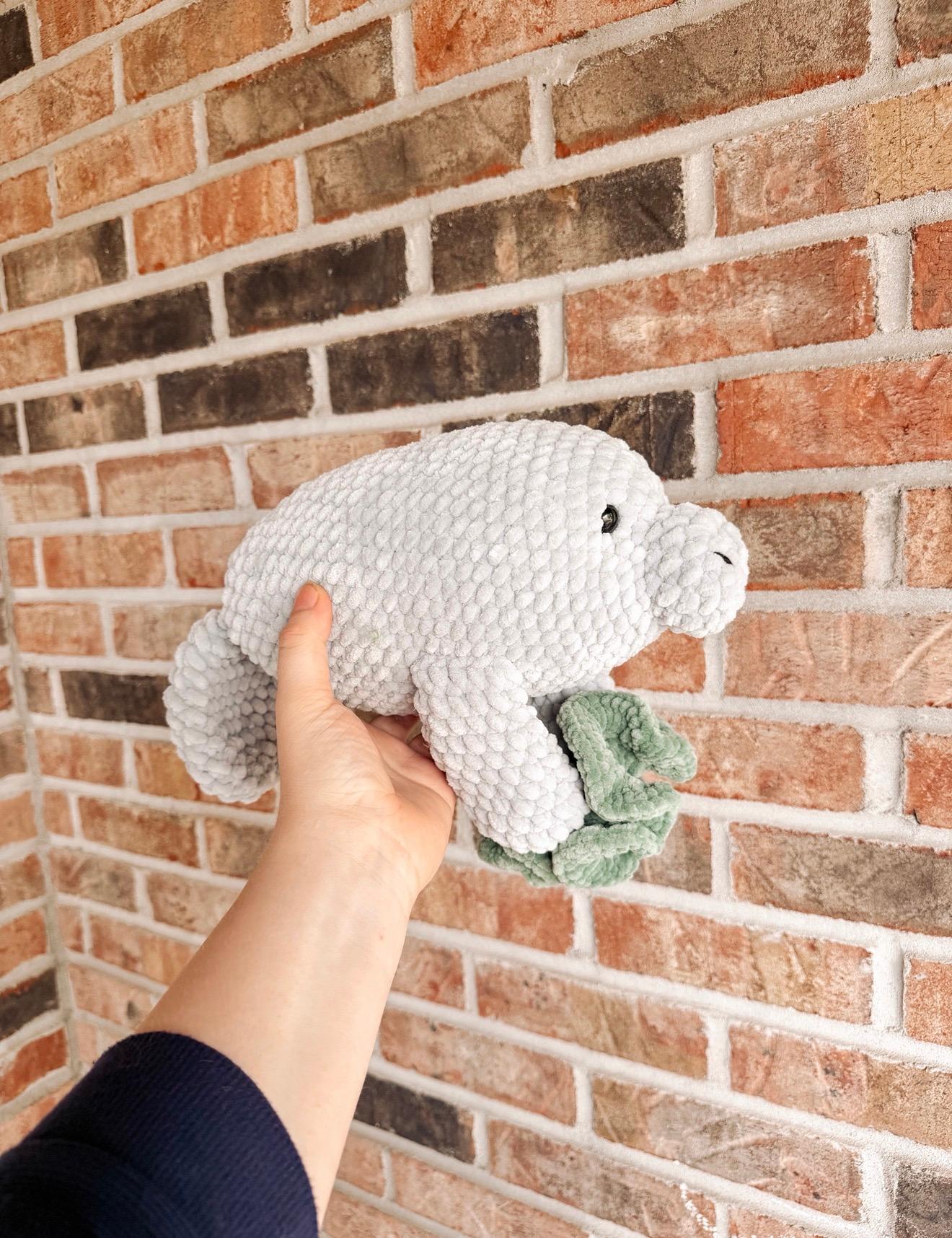 Grace the Manatee- crochet pattern, sea creature amigurumi, manatee crochet pattern thumbnail 4