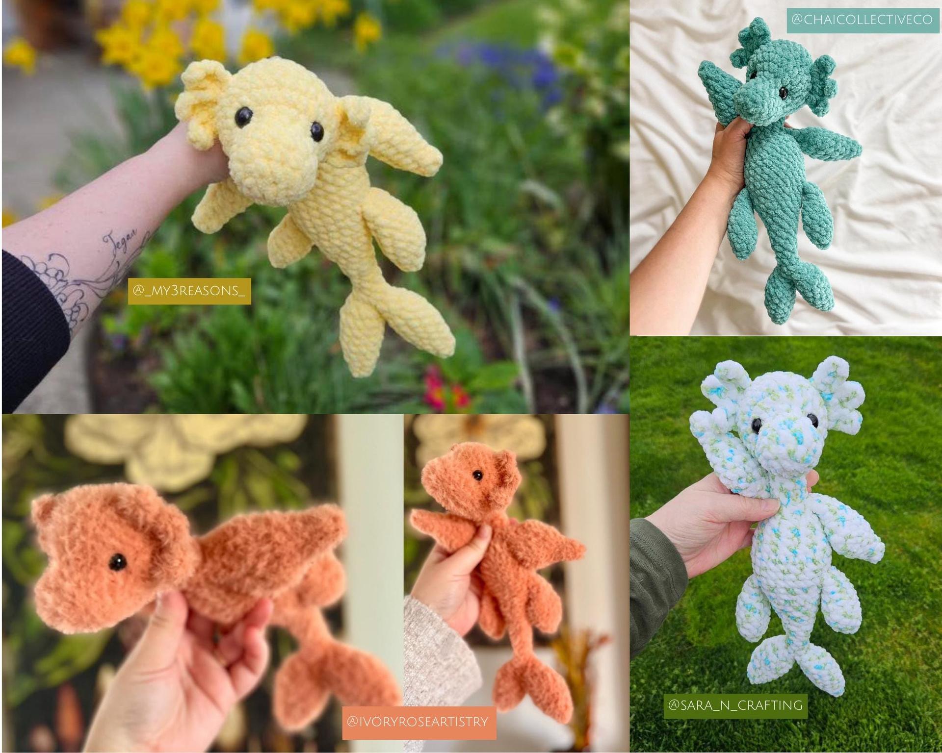 Nessie- crochet Nessie pattern, cryptid crochet pattern, amigurumi cryptid, amigurumi creatures, crochet mythical pattern, Loch Ness monster thumbnail 9