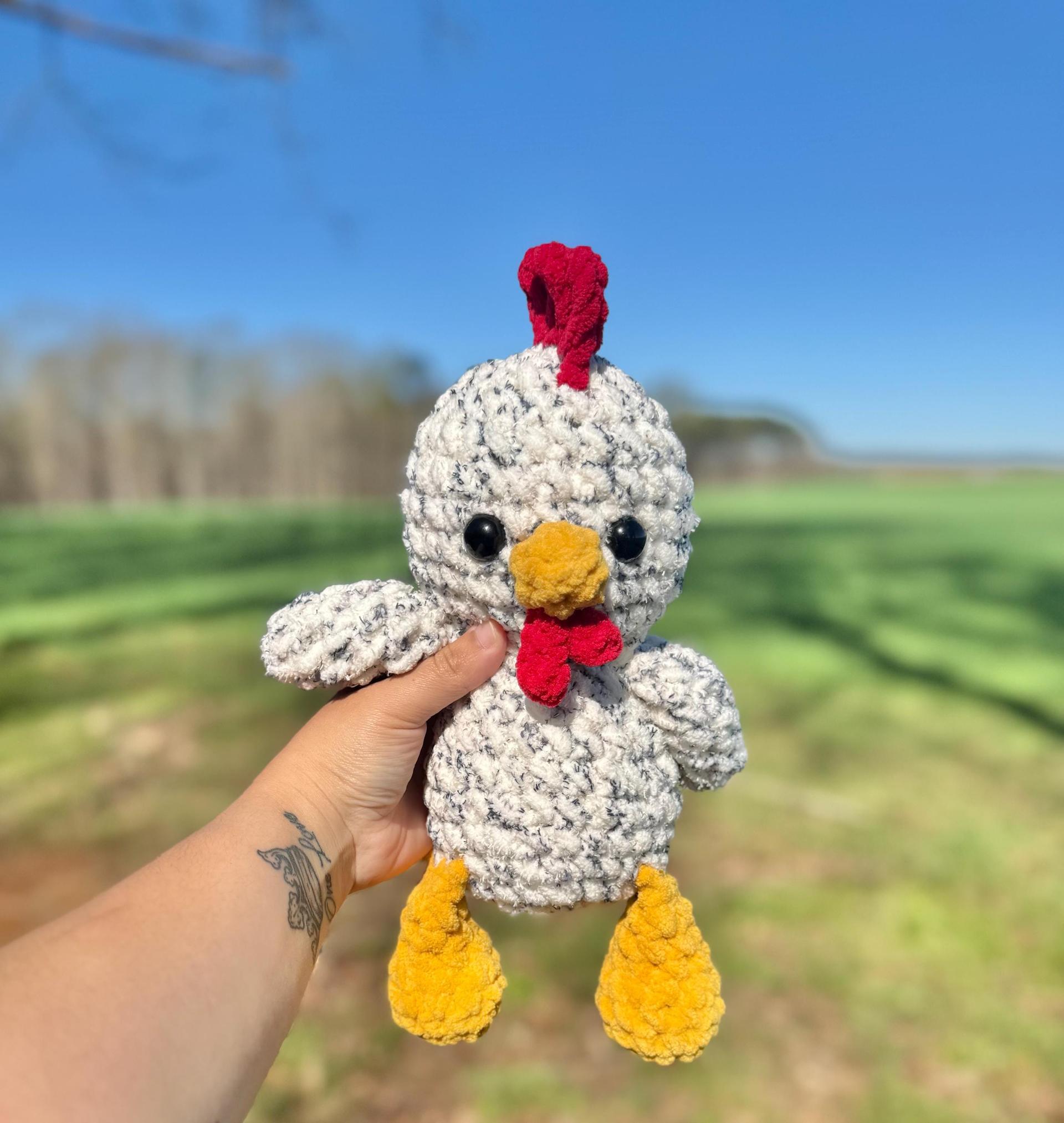 coop the chicken | amigurumi chicken pattern, low sew, crochet pattern, spring crochet, crochet chicken, farm, crochet spring pattern thumbnail 4