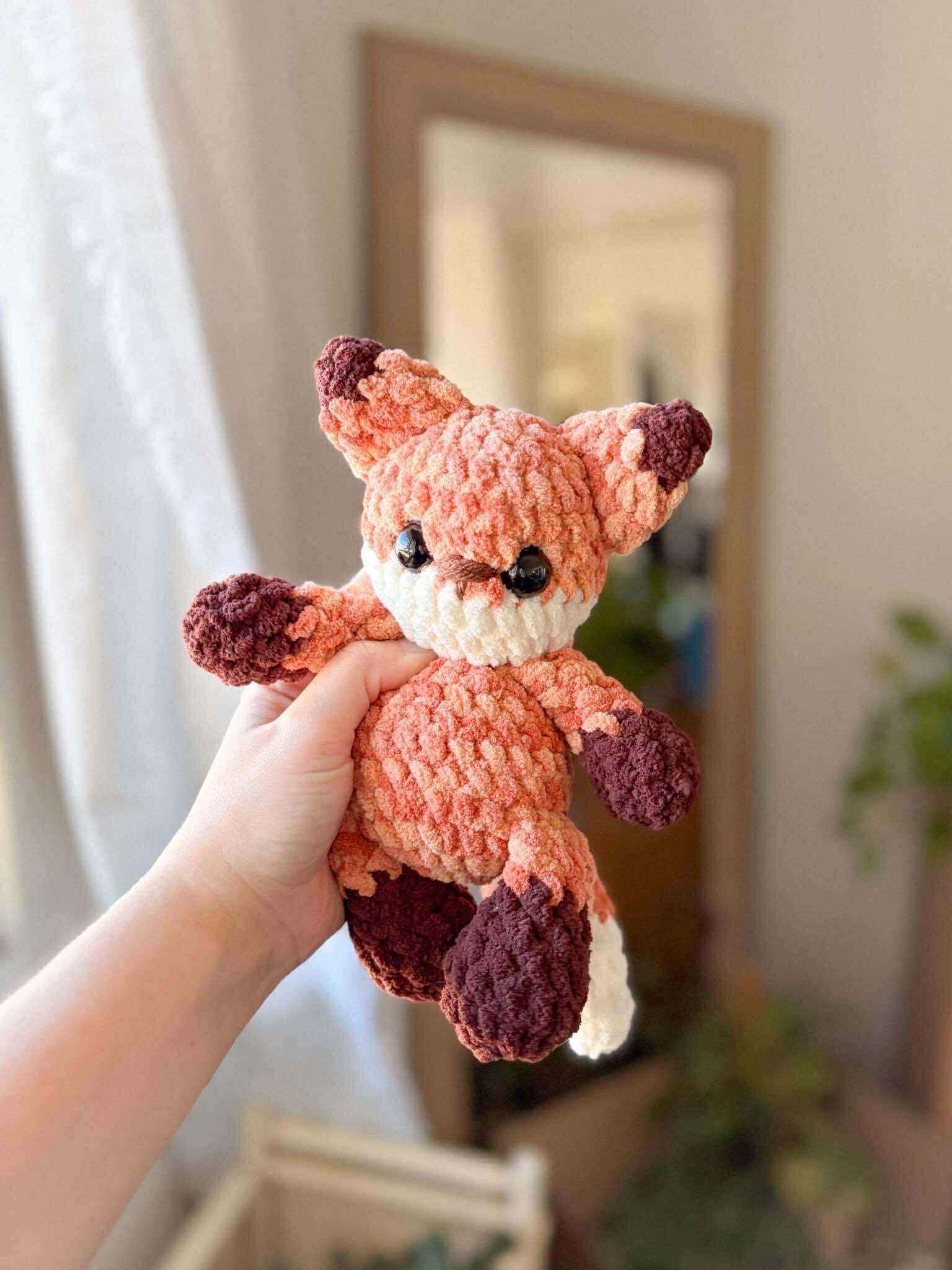 todd the fox | crochet fox pattern, low sew, crochet pattern, woodland, crochet chunky yarn pattern, plush crochet, fox thumbnail 2