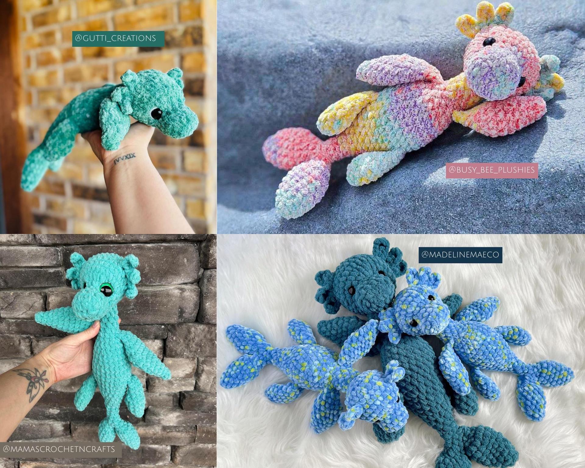 Nessie- crochet Nessie pattern, cryptid crochet pattern, amigurumi cryptid, amigurumi creatures, crochet mythical pattern, Loch Ness monster thumbnail 3