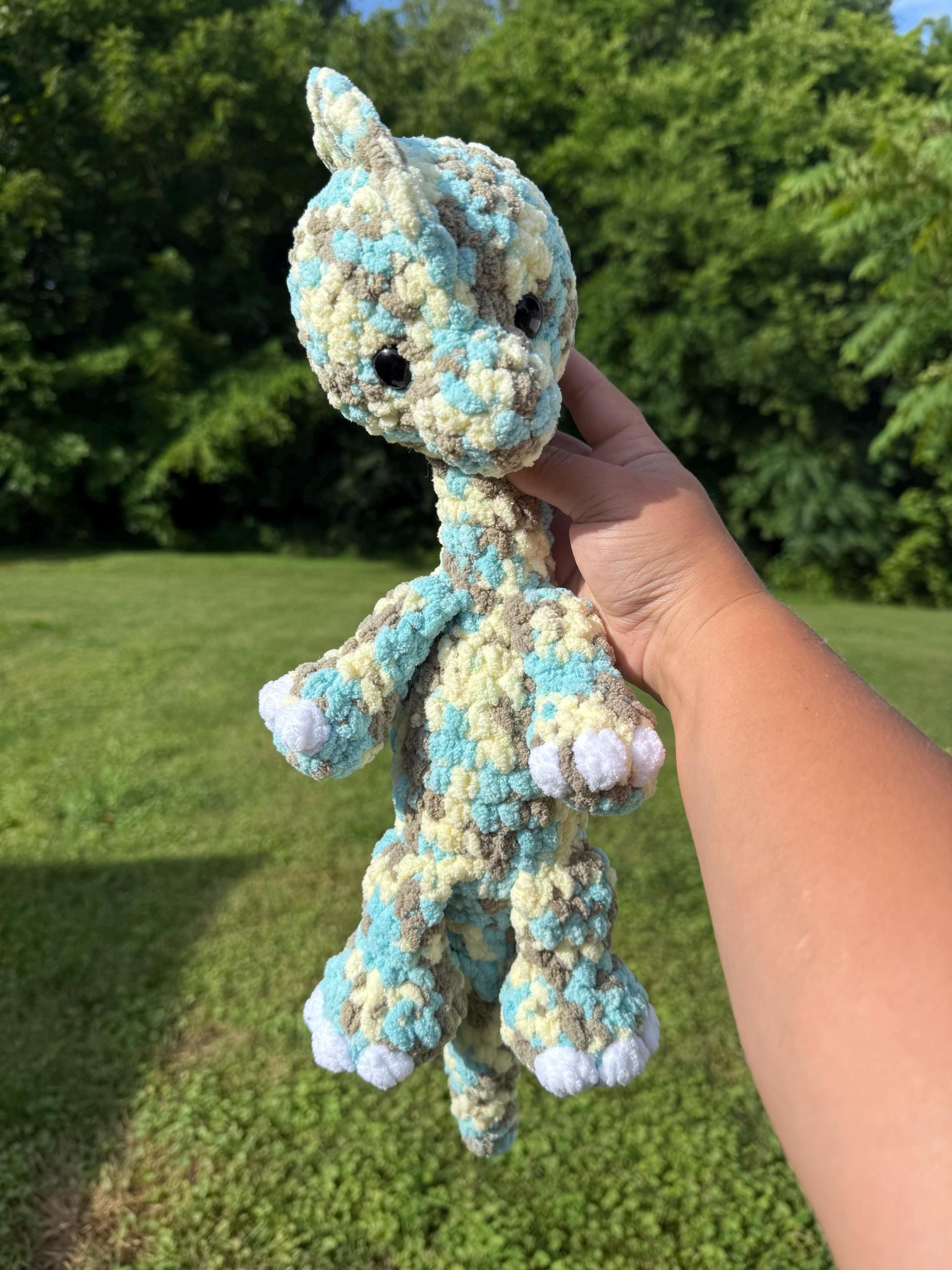 benny the brachiosaurus | amigurumi dinosaur, no sew, crochet pattern, dinosaur pattern thumbnail 2