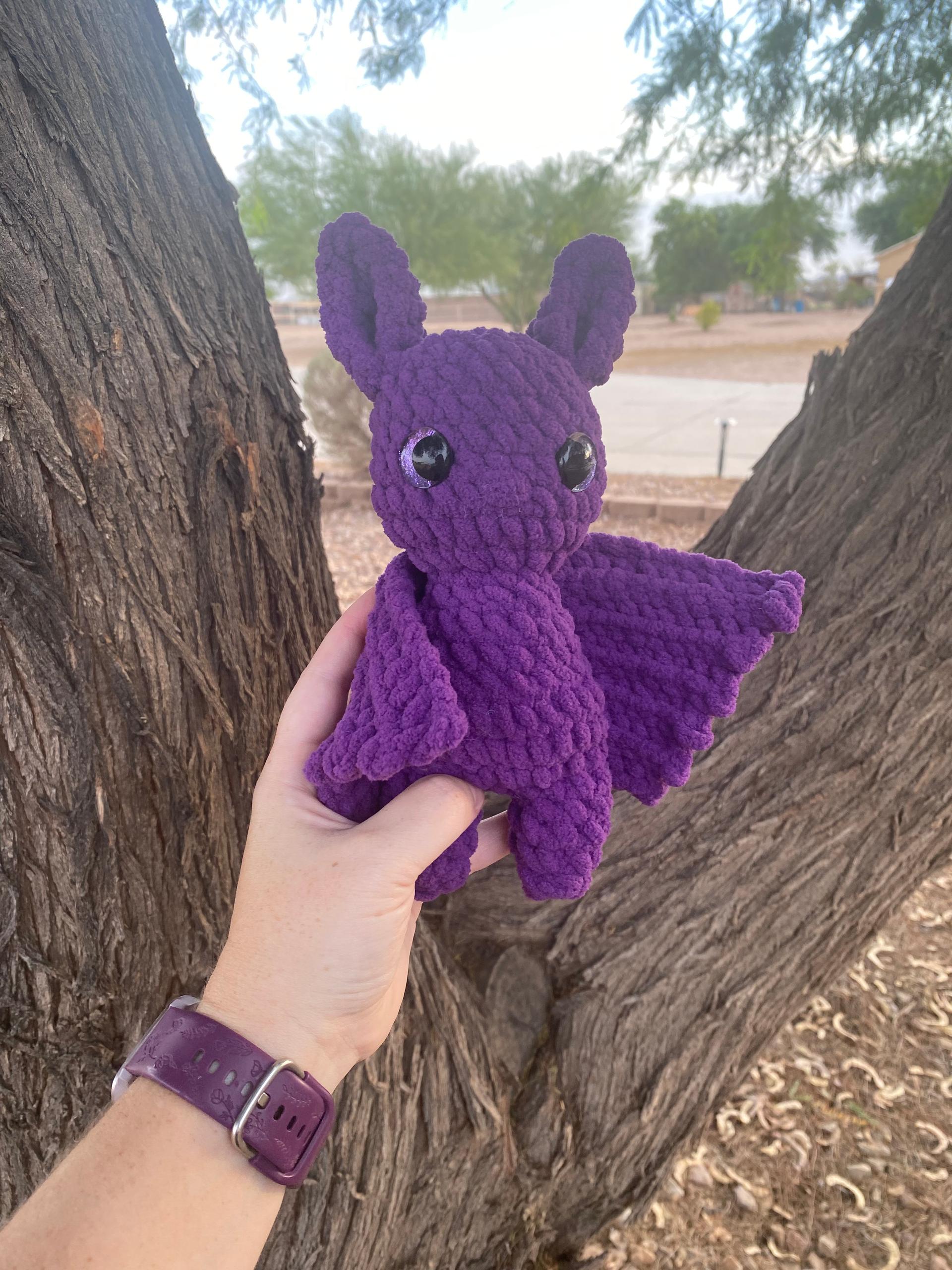 itty belly echo the bat- crochet pattern, Halloween amigurumi, low sew, bat crochet pattern thumbnail 12